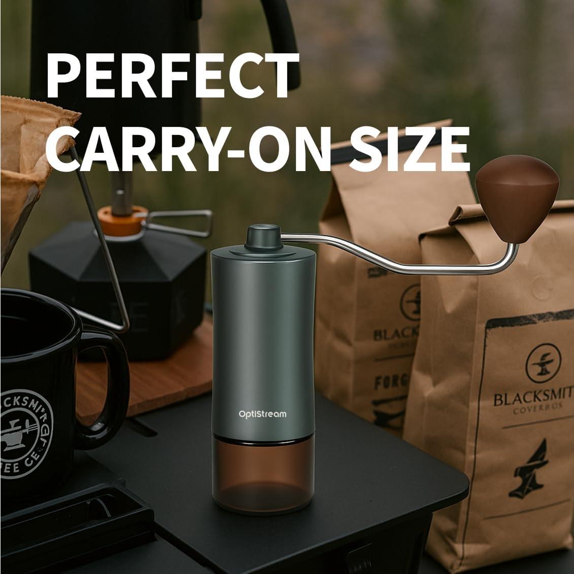 Molino de Café Manual Optistream SC6 - Acero y Aluminio 25g