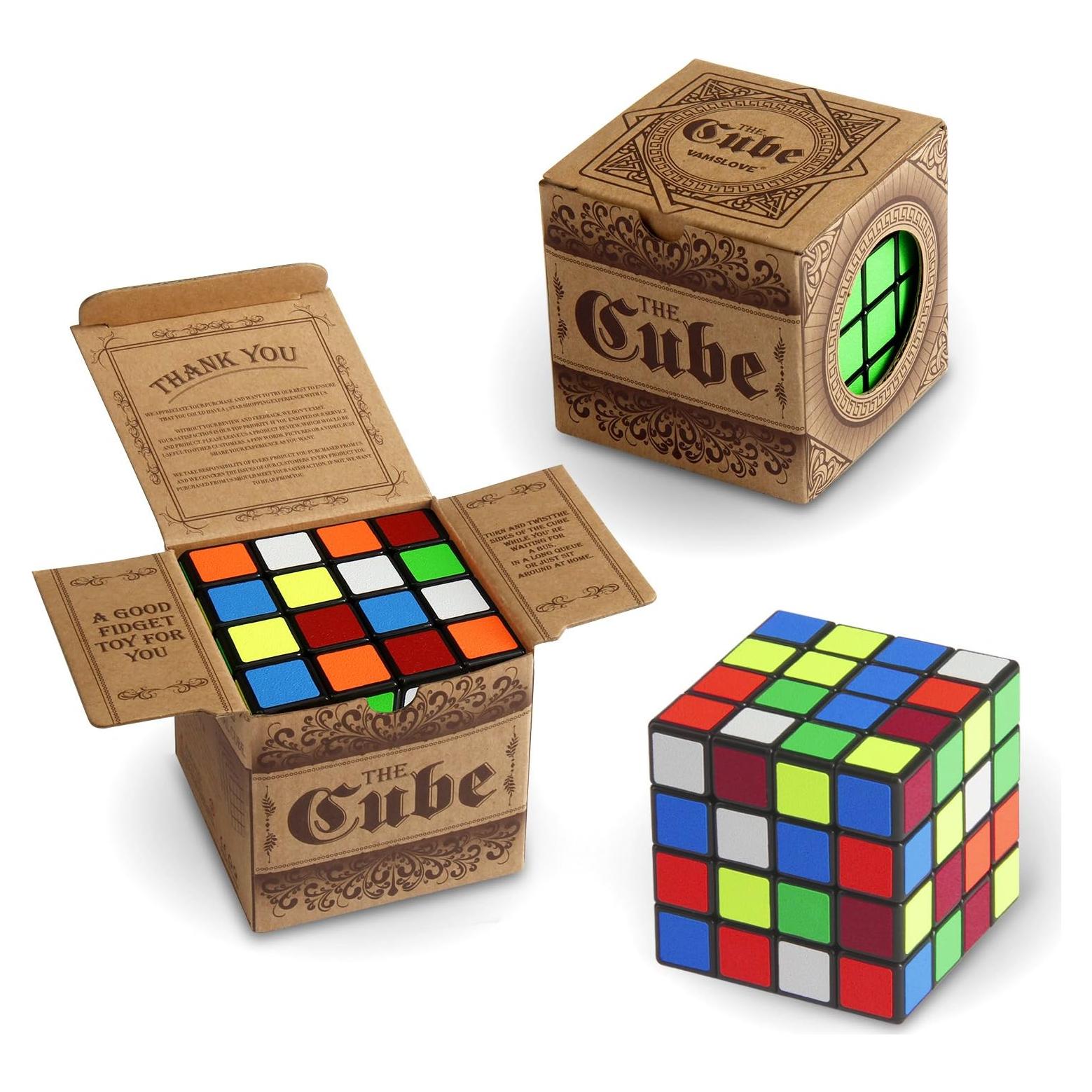 Cubo Mágico Vamslove 4x4x4 Juguete Inteligente para Niños