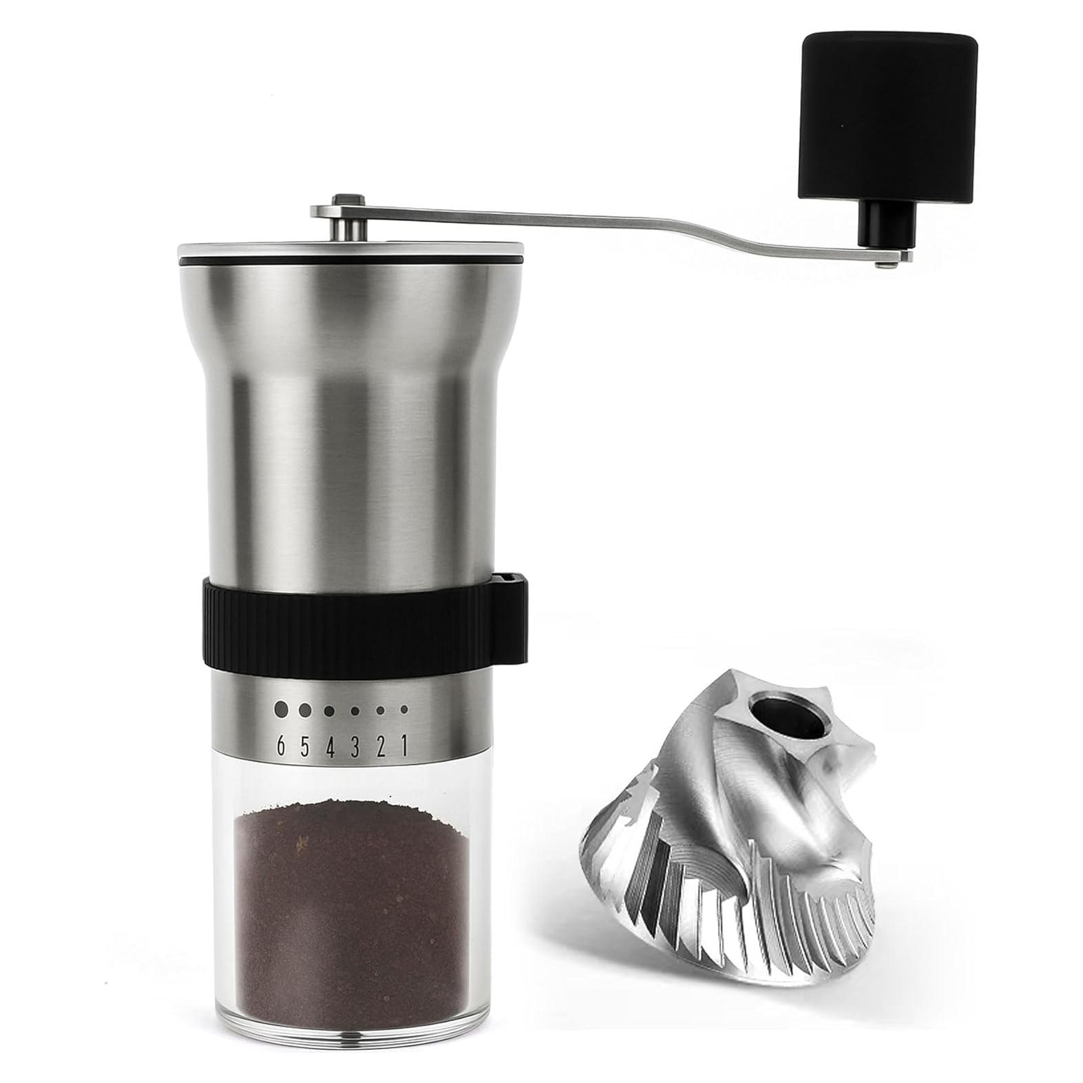 Molino de café manual Matrjestice con muela de acero inoxidable 31.7g