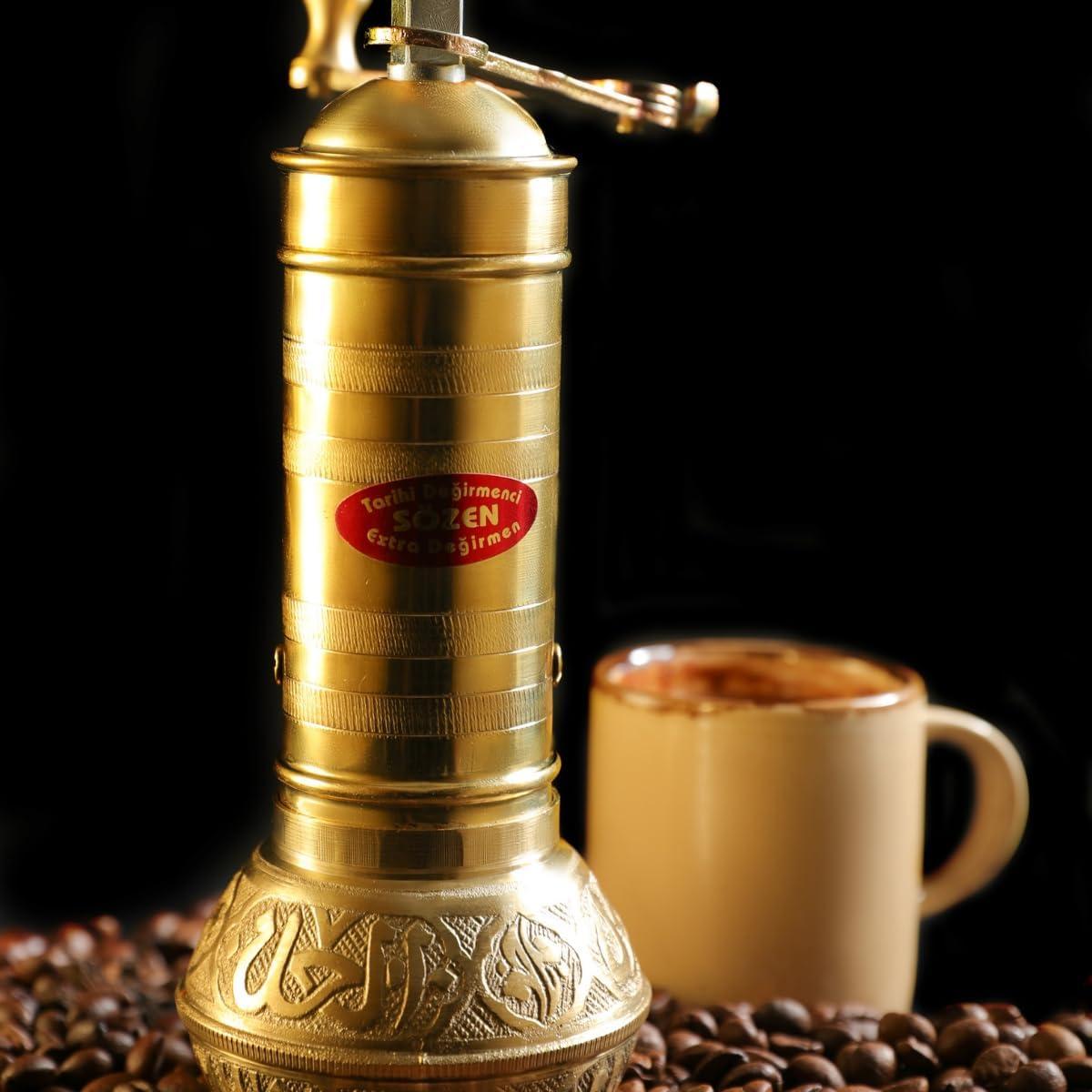 Molinillo de Café Manual Sozen de Latón 19.3 cm Ajustable