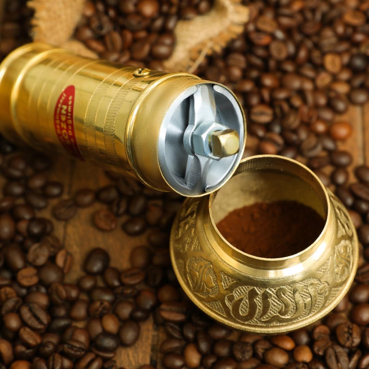 Molinillo de Café Manual Sozen de Latón 19.3 cm Ajustable