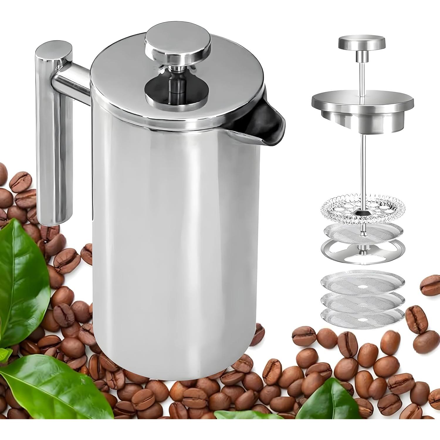 Cafetera Prensa Francesa WORBIC 12oz Acero Inoxidable Aislada