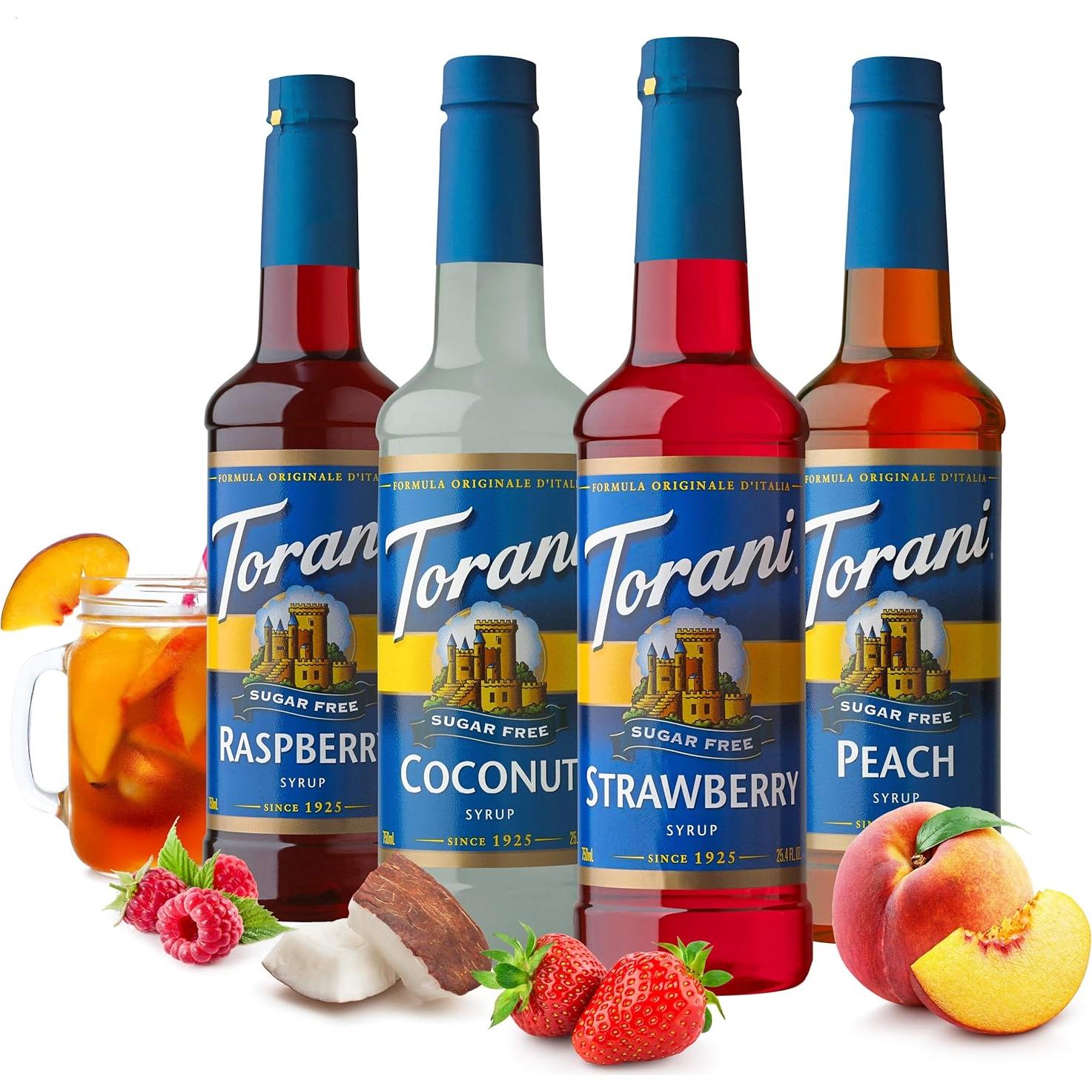 Paquete de Sirope Sin Azúcar Torani - Variedad Soda 4 Sabores