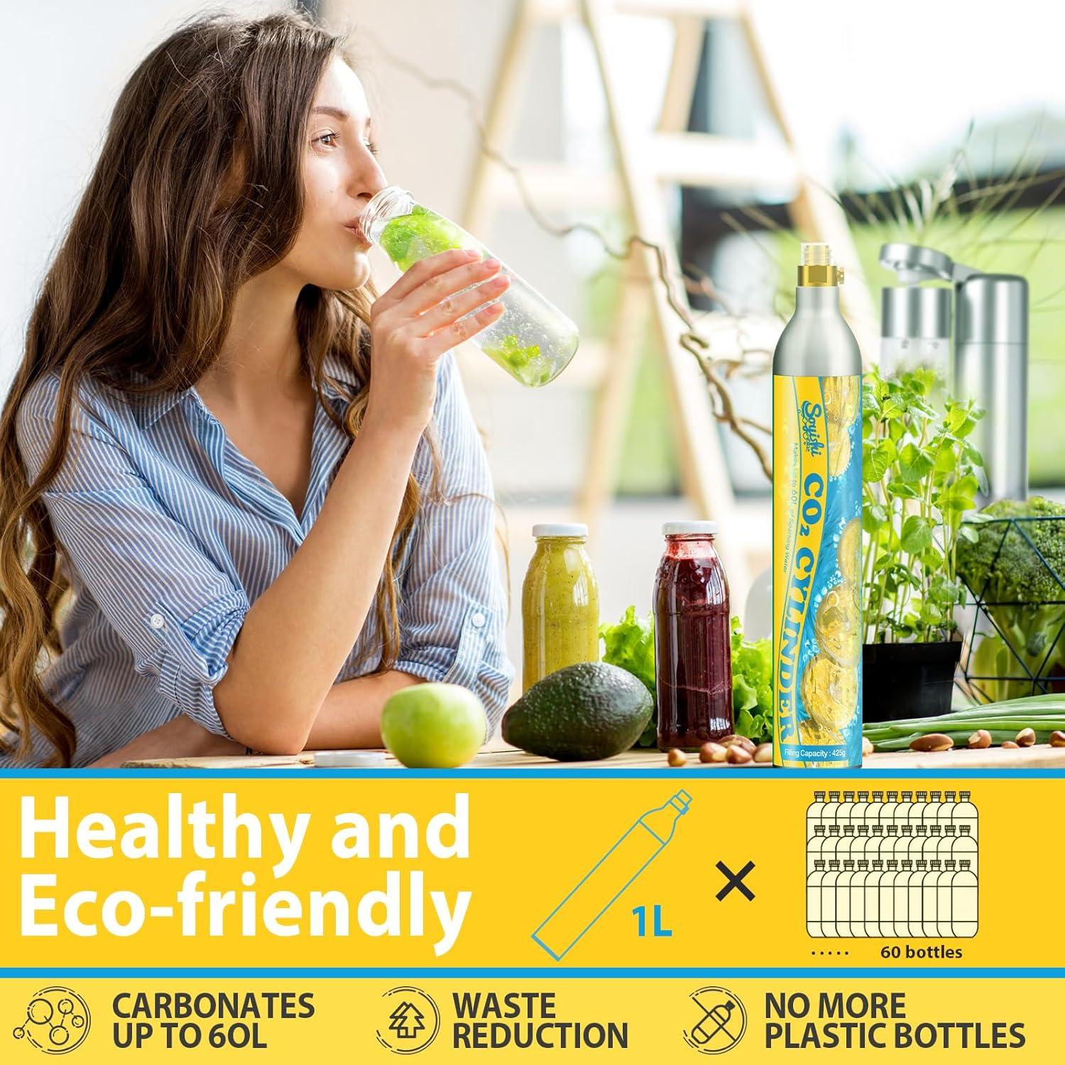 Cilindros de CO2 60L Soyishi - Set de 2 cartuchos roscados