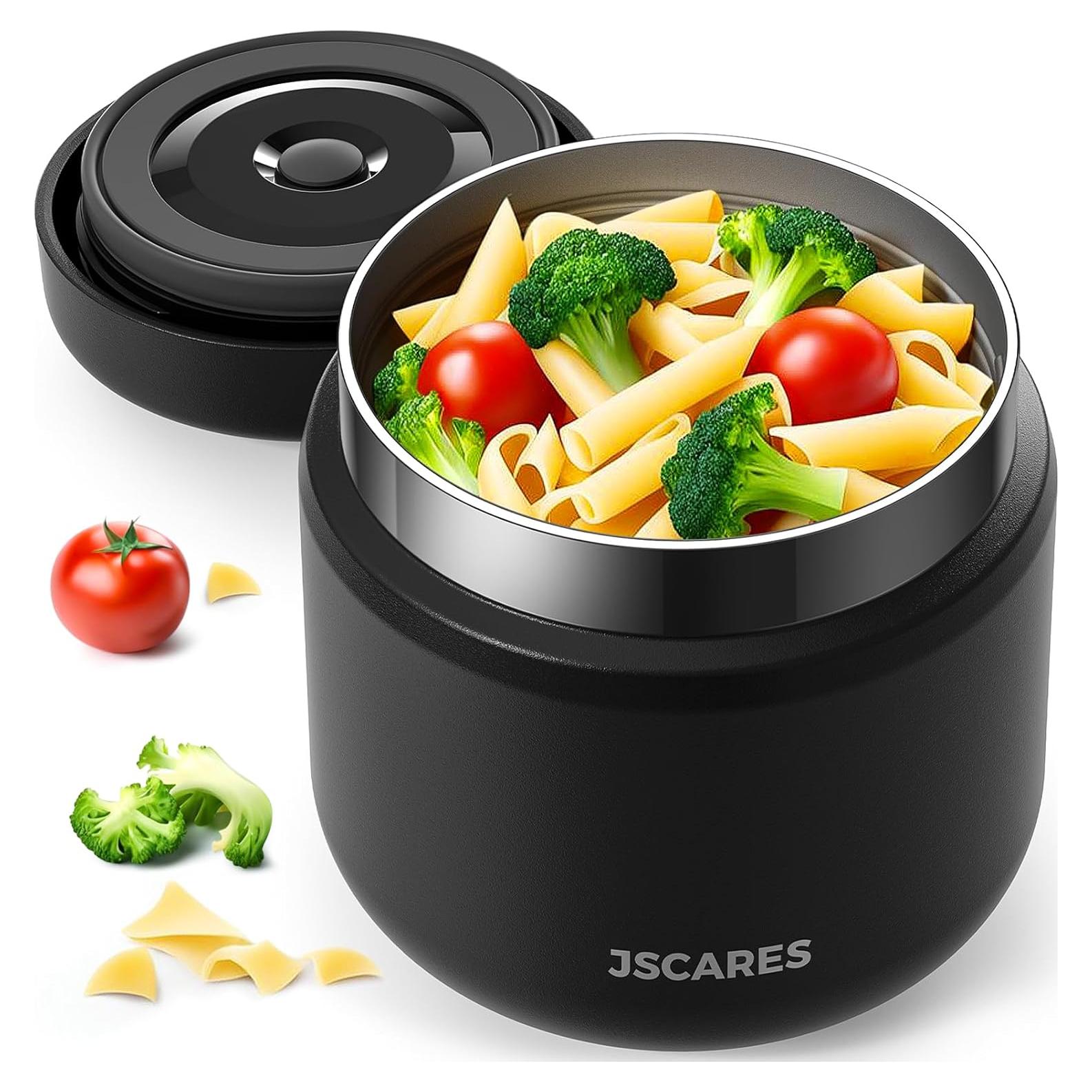 Termo de Comida Aislado JSCARES 1040cc para Niños - Negro
