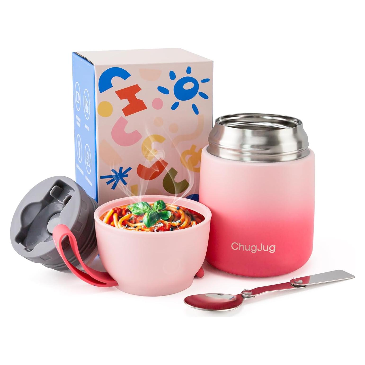 Termo Aislado ChugJug 18 oz (532 ml) con Cuchara Rosa