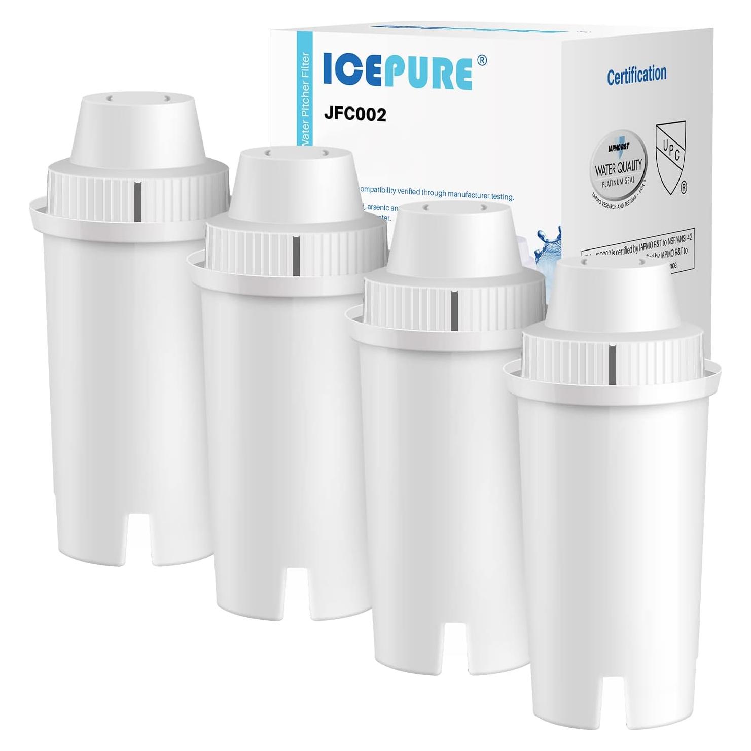 Filtro de Agua ICEPURE para Jarras Brita - 4 Unidades