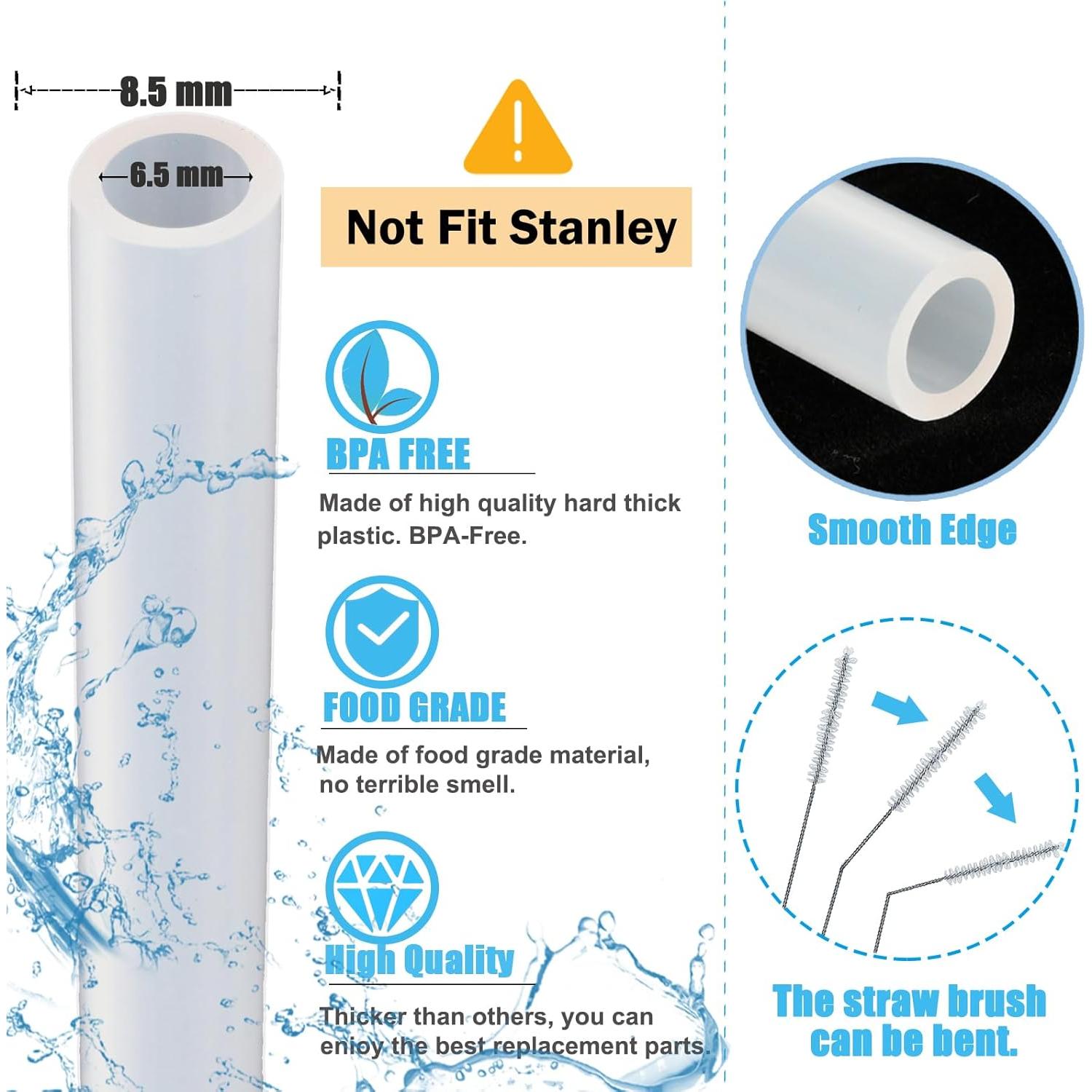 Greant 6 Pajitas Reutilizables para Botellas Hydro Flask 24.89cm