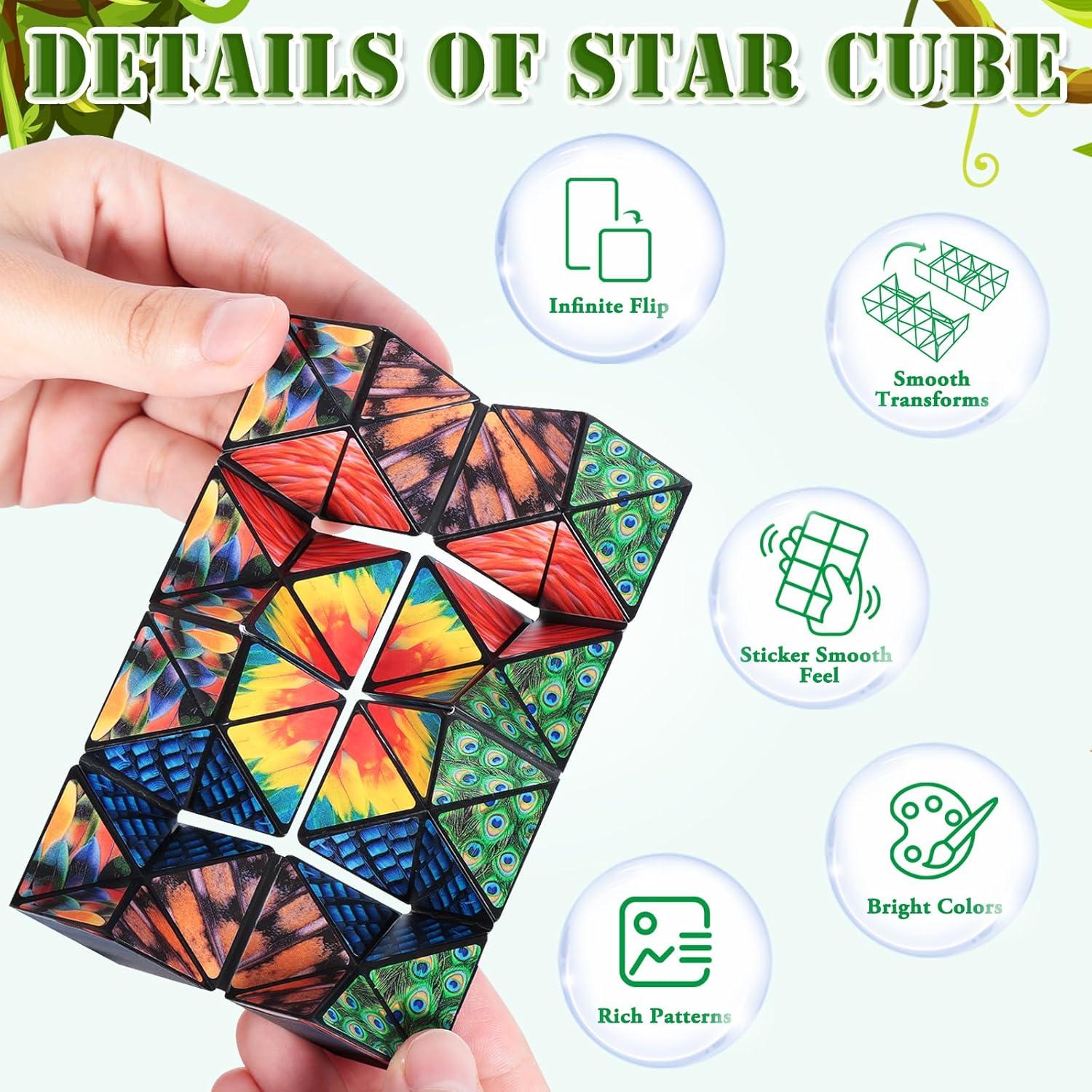 Cubo Mágico Antiestrés Star Cube 2 en 1 para Niños