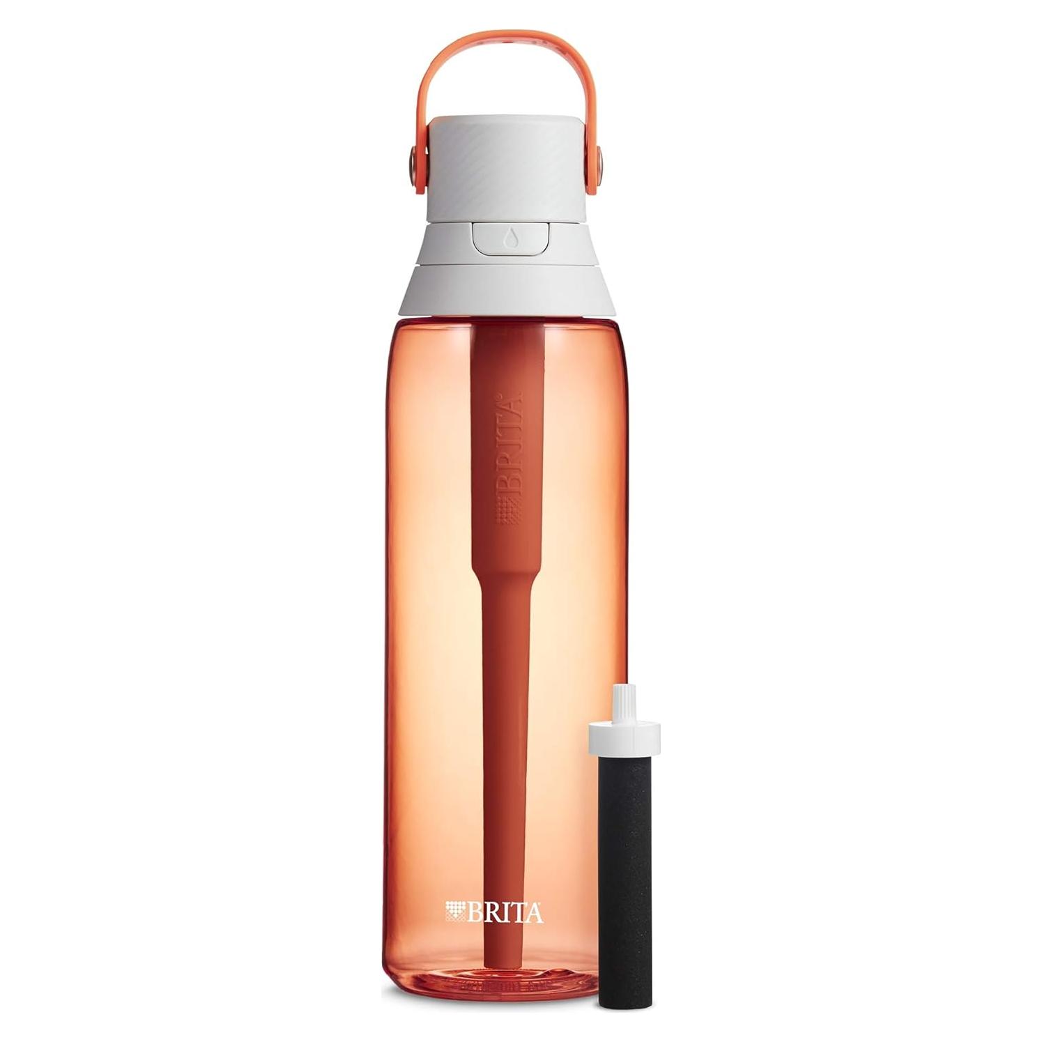 Botella de Agua Filtrante Brita 768 ml Libre de BPA Coral