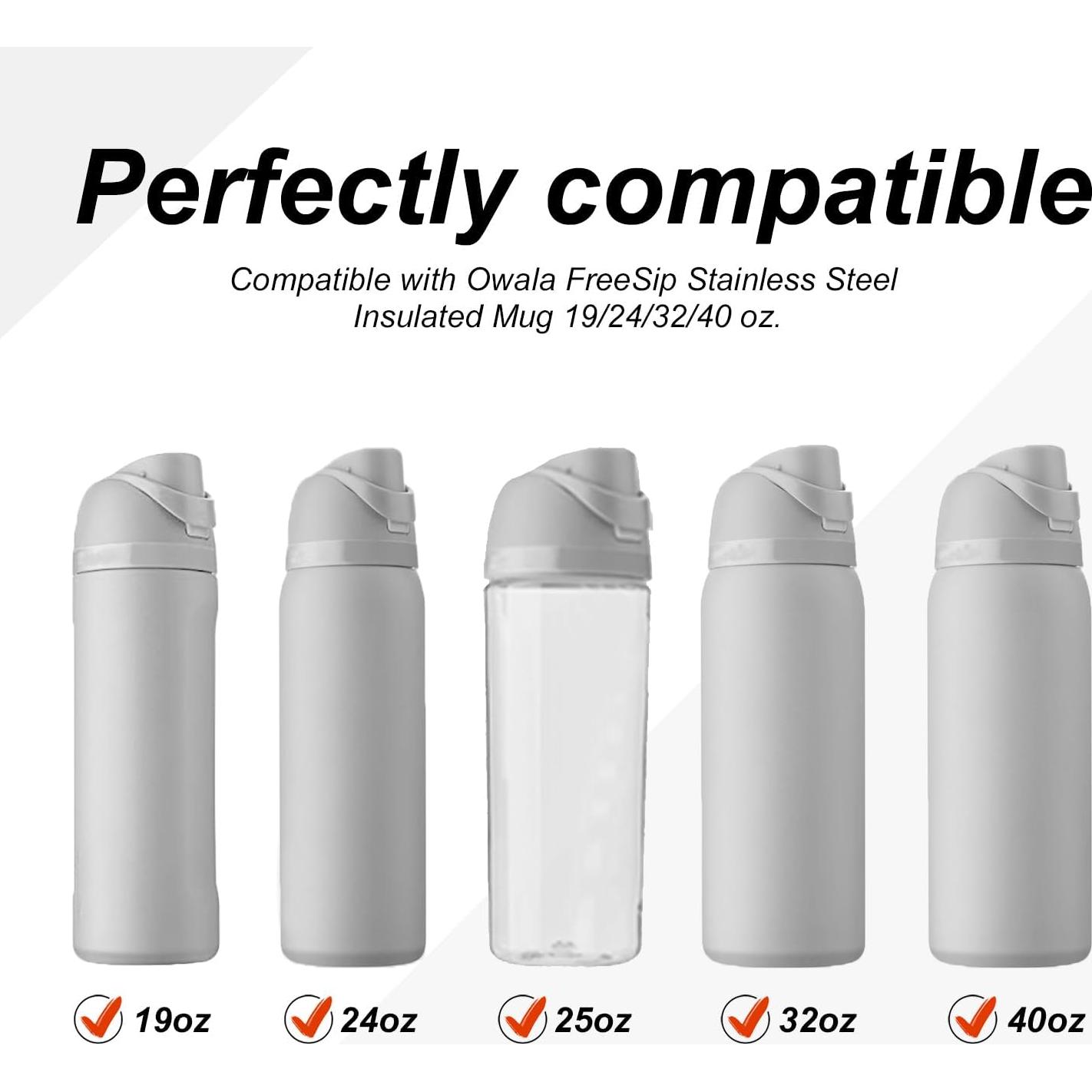 2 Tapones de Silicona para Botellas Owala FreeSip 19-40oz