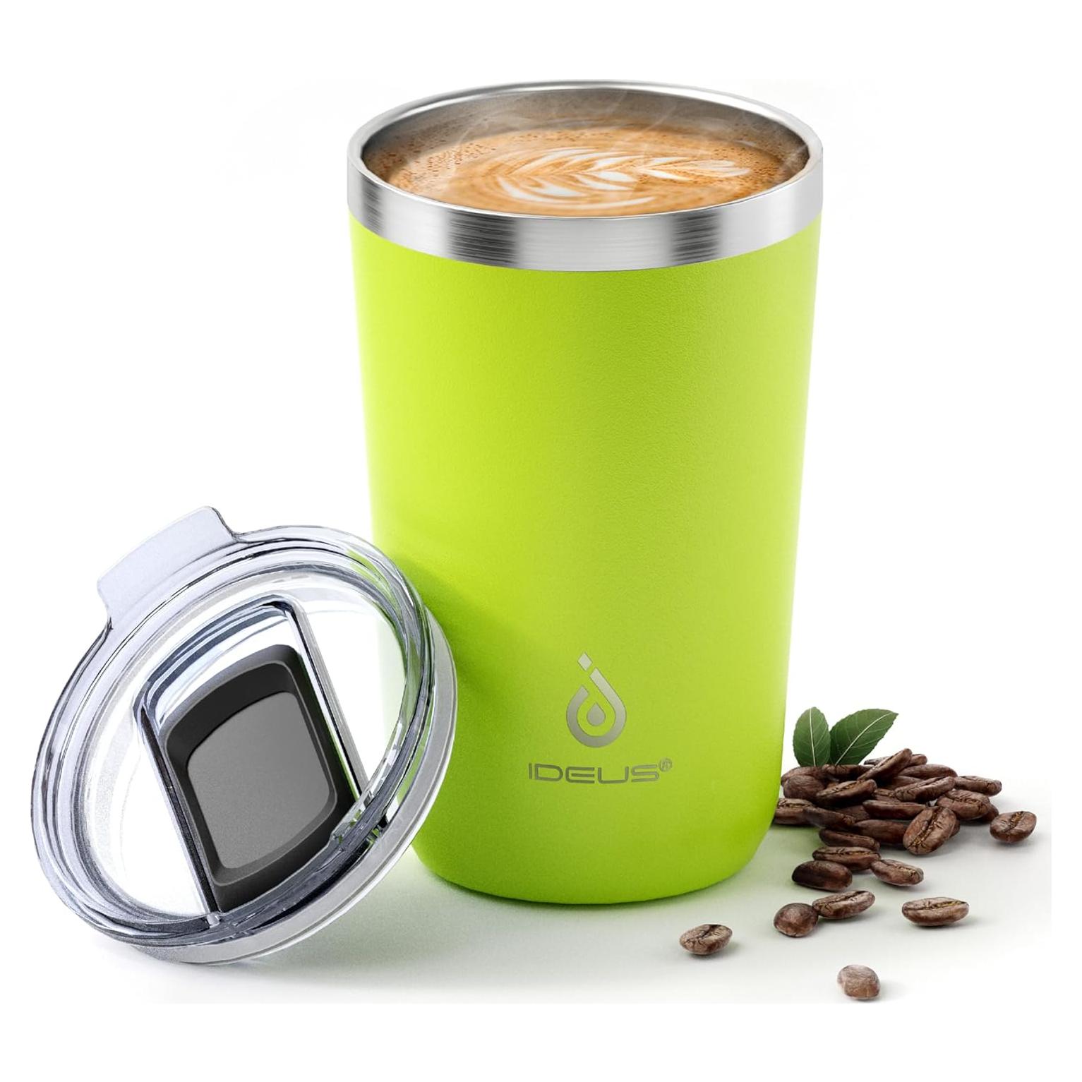 Taza de Café Aislada Ideus 20 oz Acero Inoxidable Verde Manzana