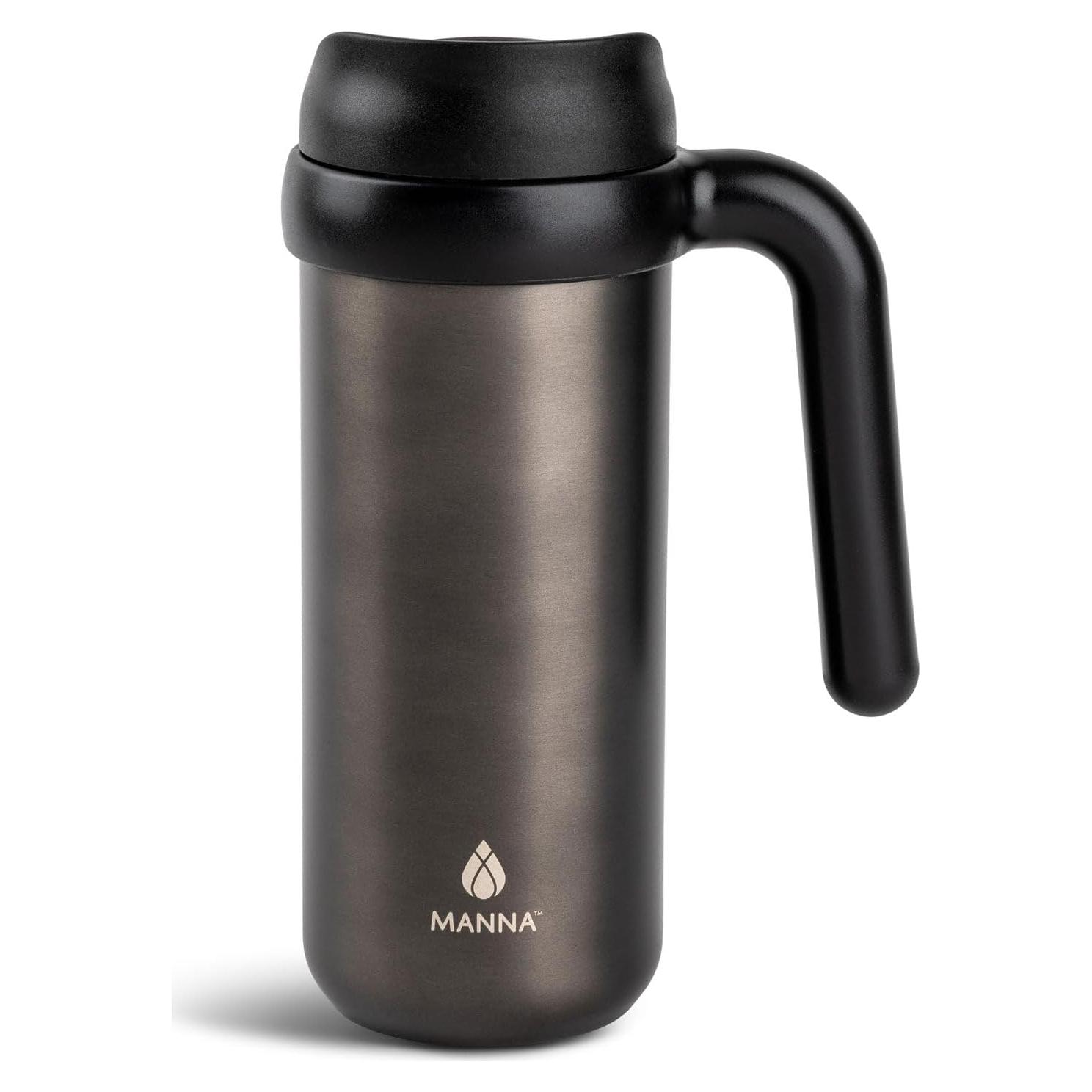 Taza de Viaje Aislada Manna 16 Oz Doble Pared Negro