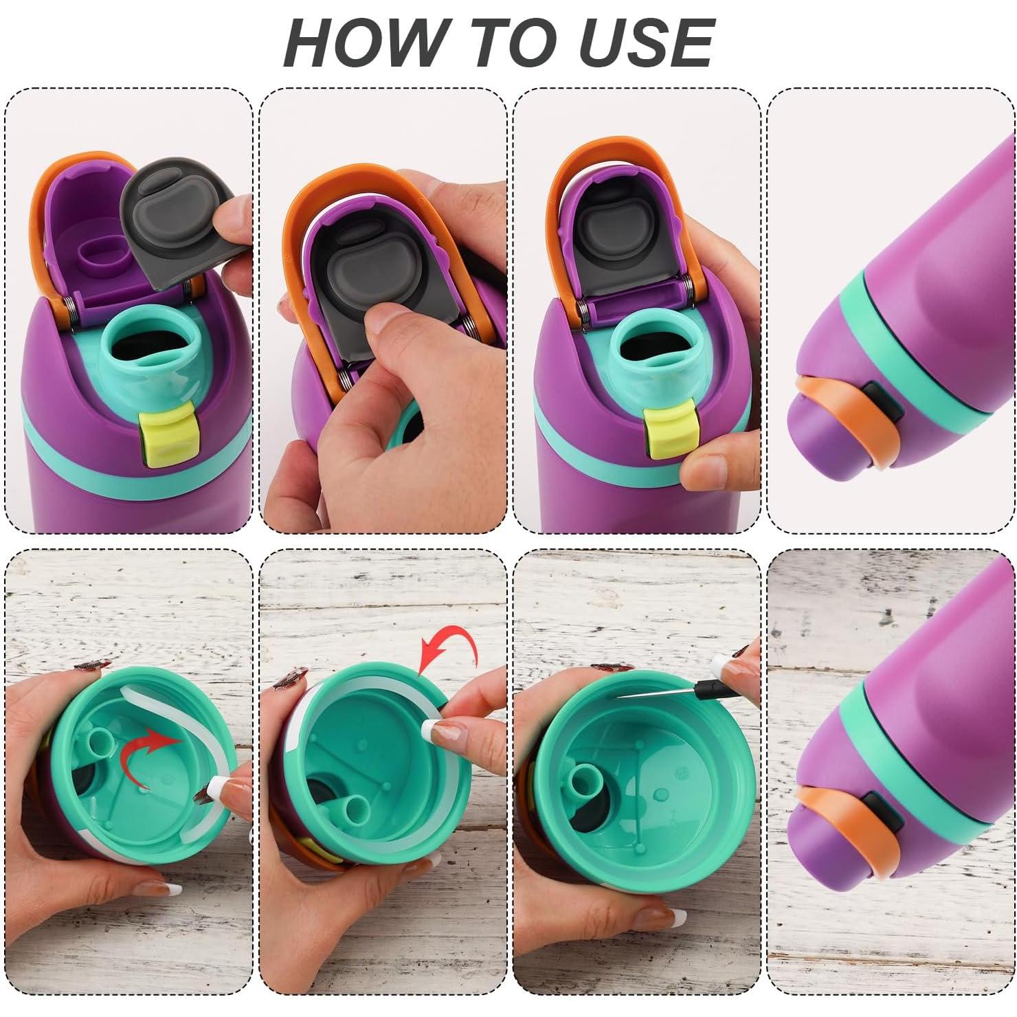 4 Piezas Anillos y Tapones de Silicona PEUTIER para Owala