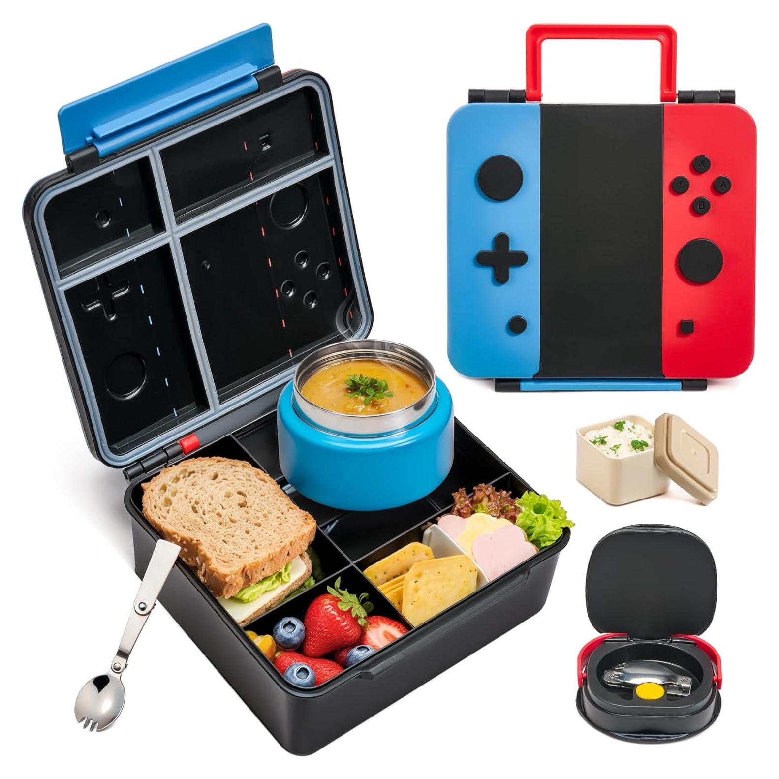 Caja Bento FAJSL para Niños con Termo 283g, Cuchara y Salsa