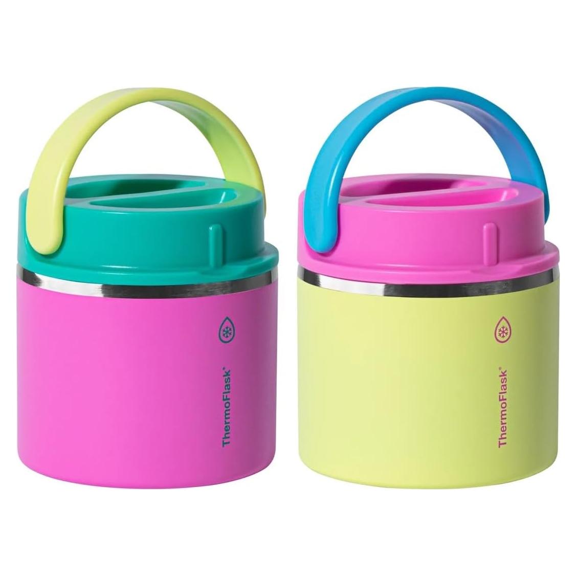 Tarro de Comida Aislado ThermoFlask 590 ml 2-Pack Rosa y Azul