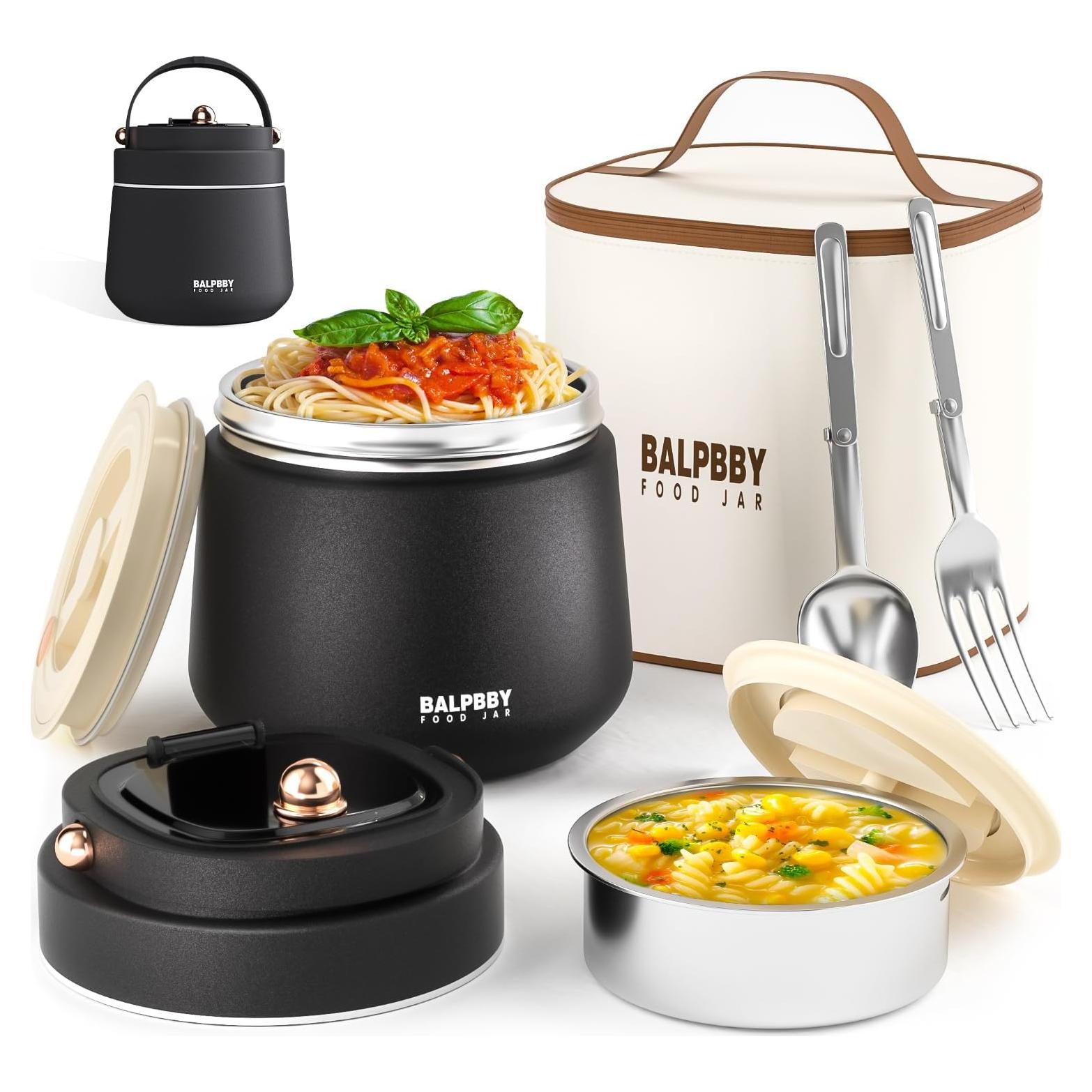 Termo de Comida Aislado BALPBBY 1.13 kg Negro con Cuchara