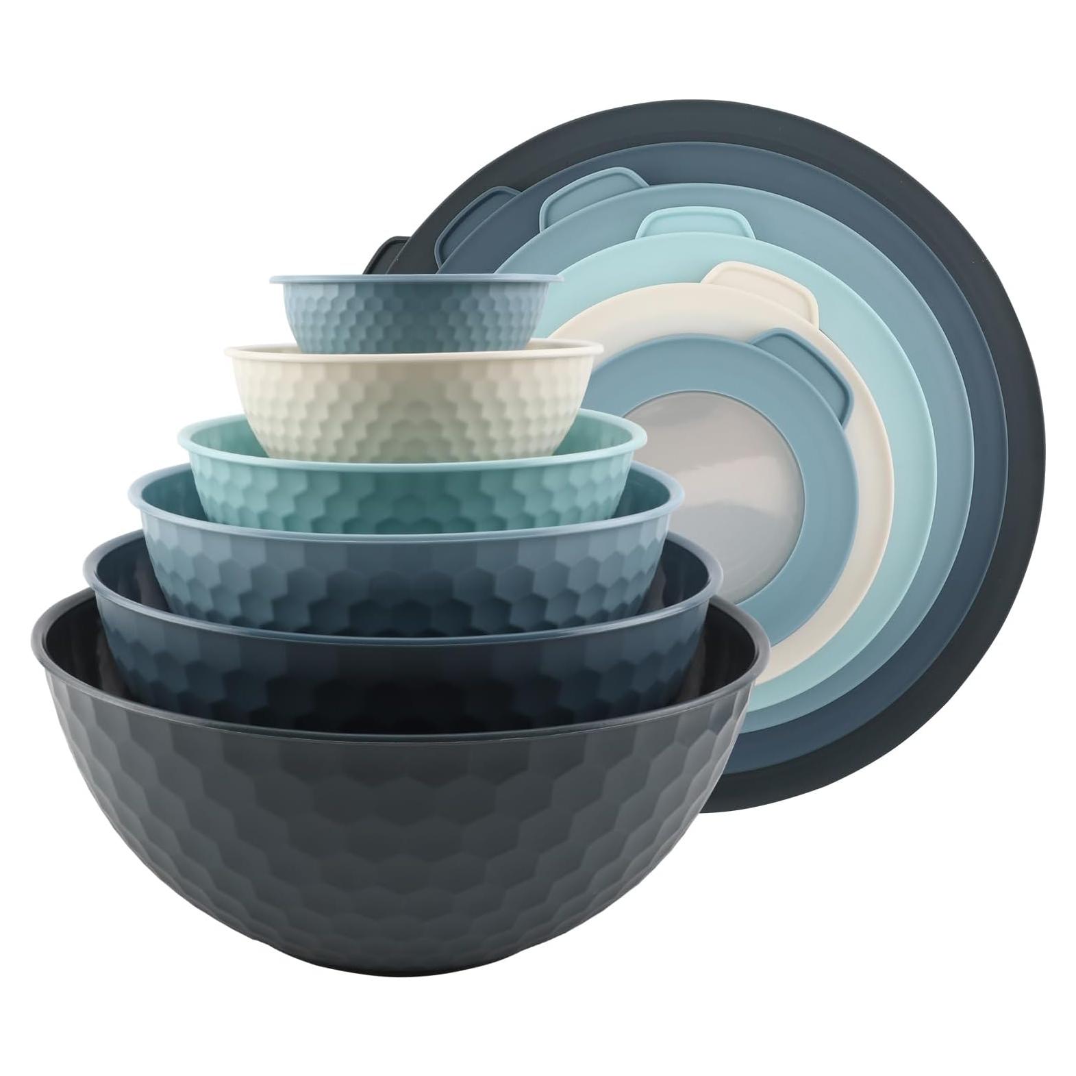 Juego de 12 Boles de Mezcla Cook with Color - Plástico Apilable