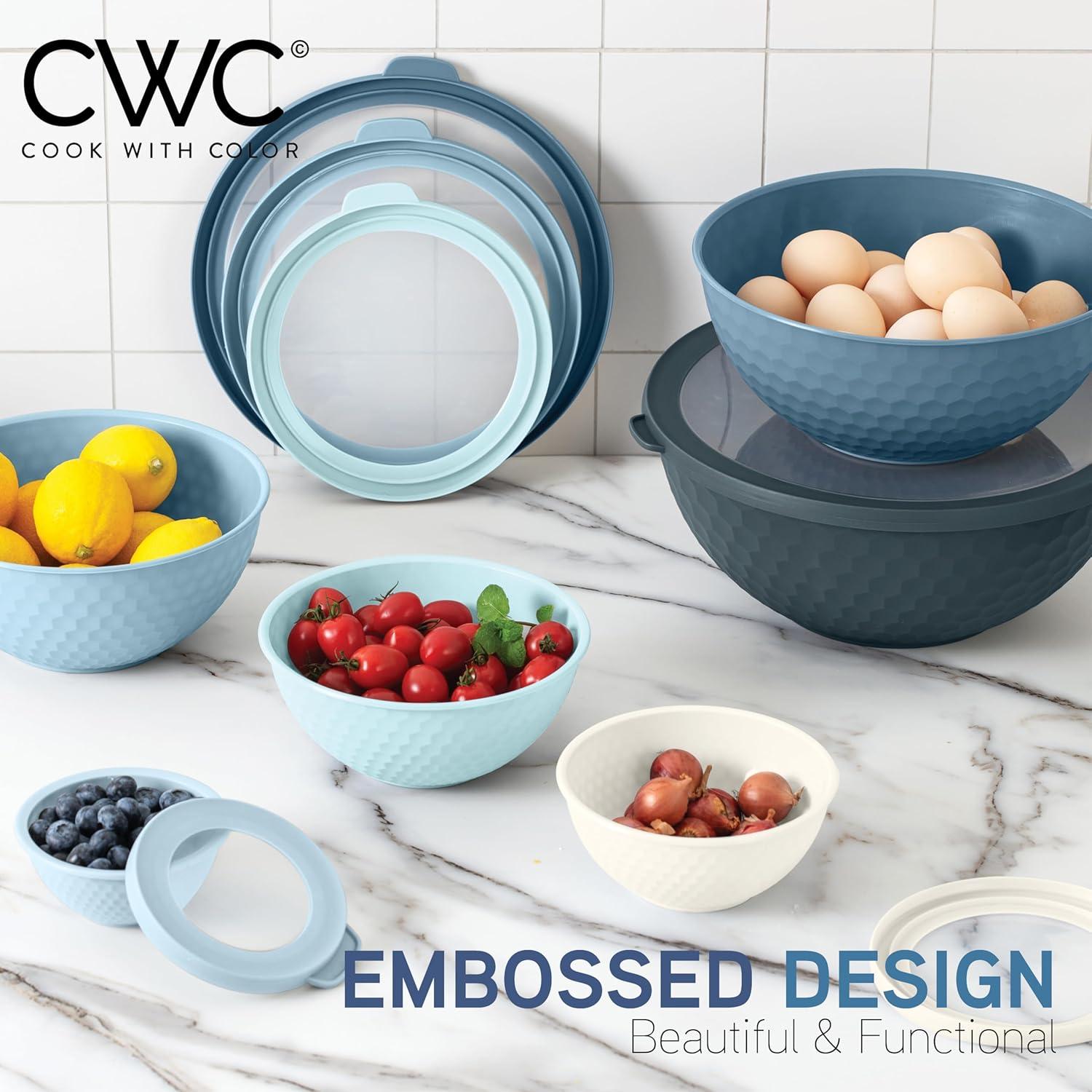 Juego de 12 Boles de Mezcla Cook with Color - Plástico Apilable