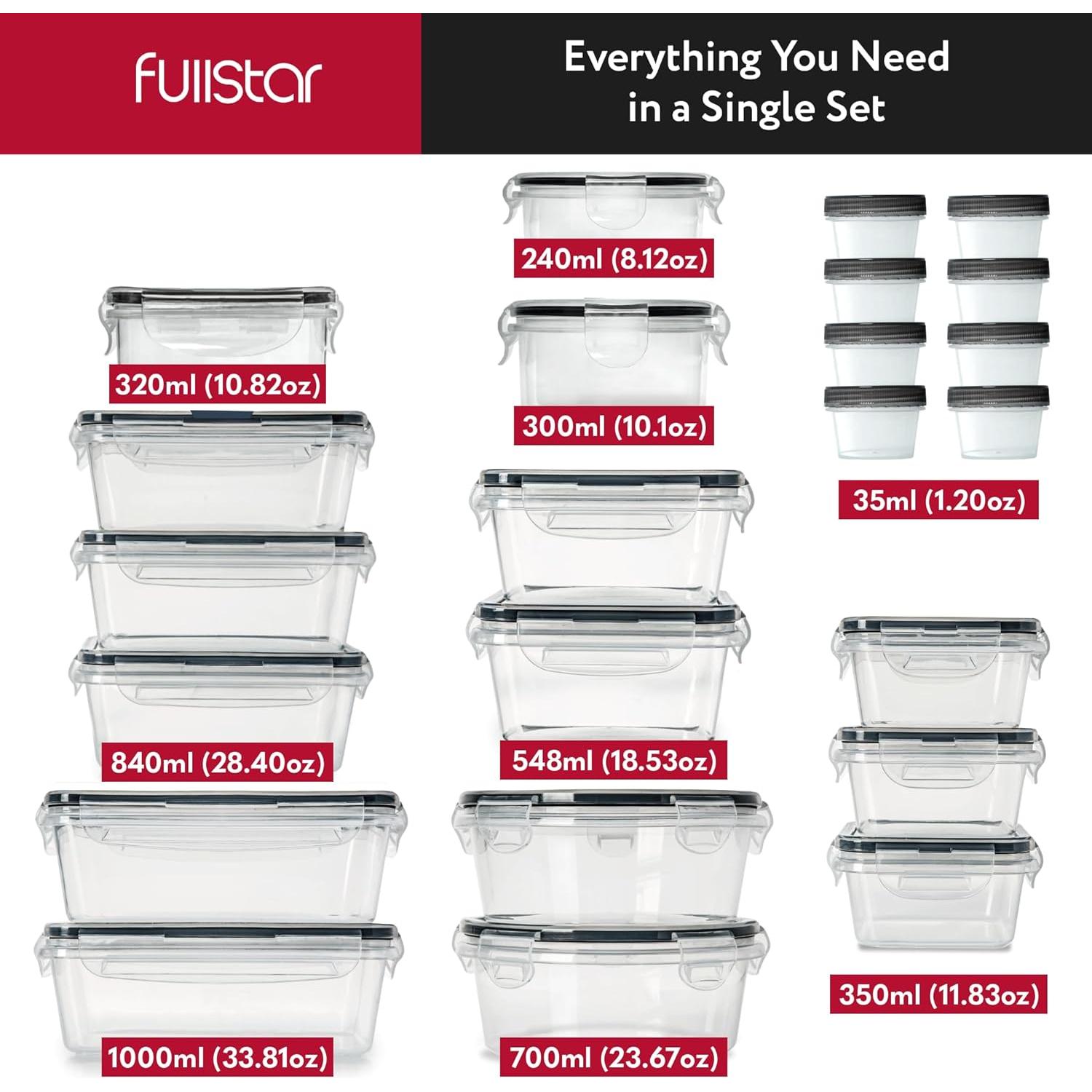 Picador Manual Fullstar Plata + 50 Contenedores Alimentos