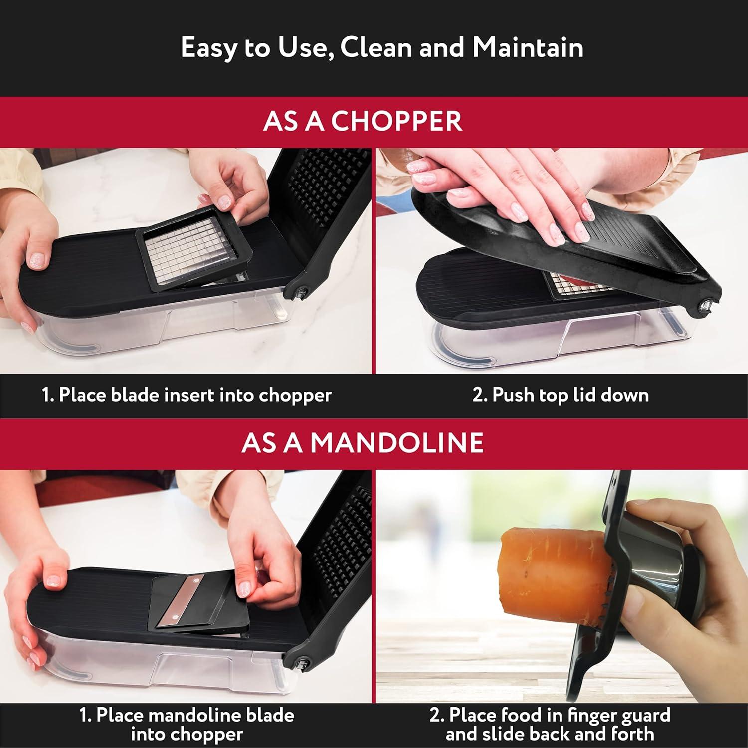 Picador de Verduras Fullstar Negro + 50 Contenedores Alimentos