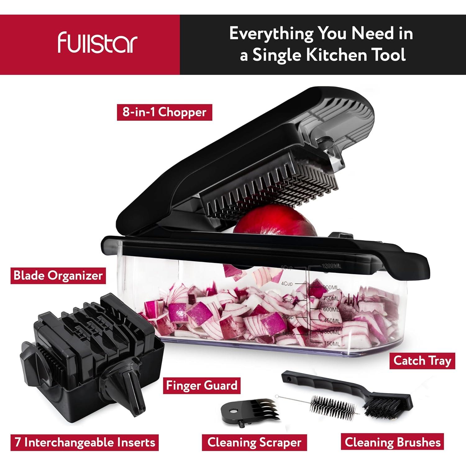 Picador 8 en 1 Fullstar + 20 Contenedores de Comida 887ml