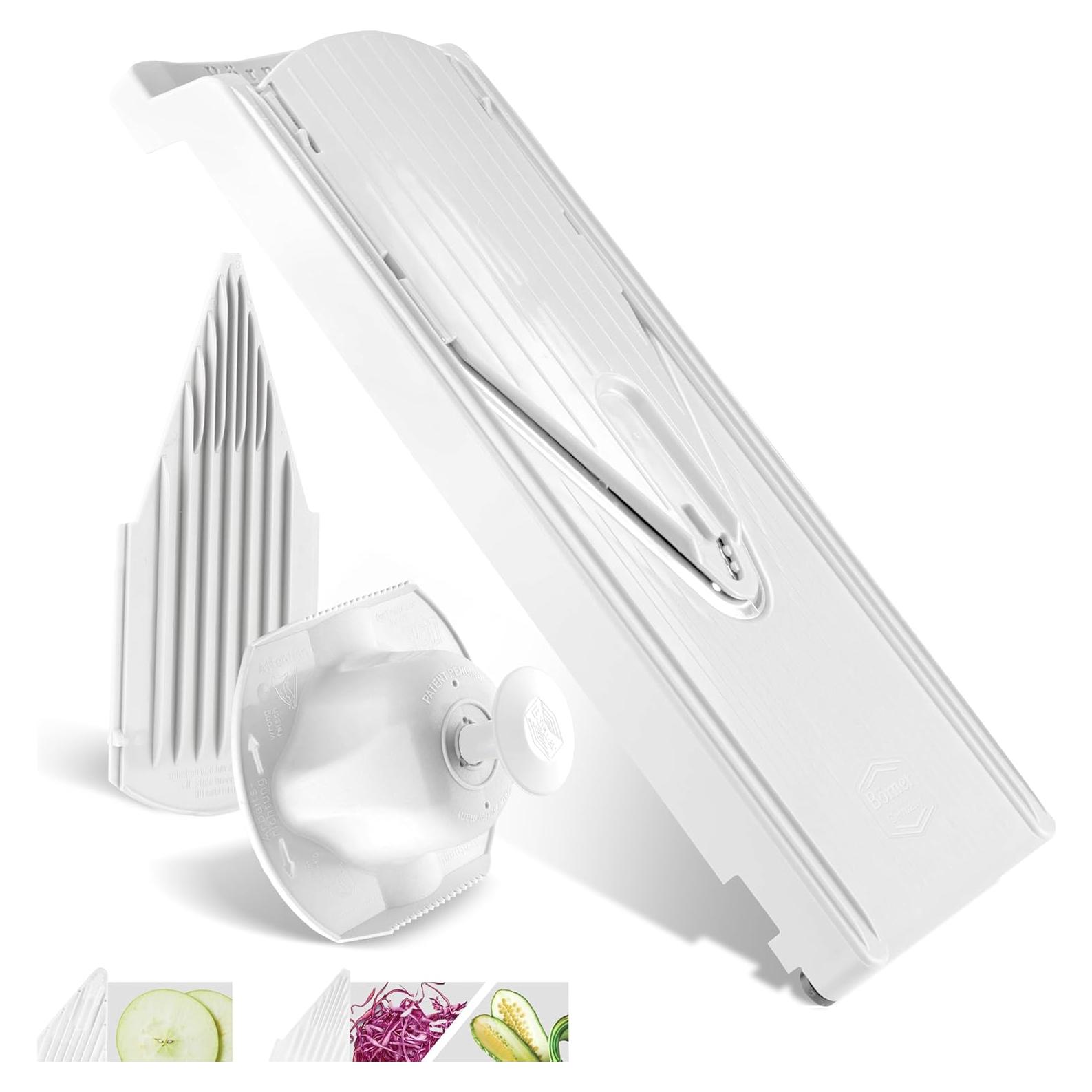 Mandolina Cortadora Börner V3 - Acero Inoxidable, Ajustable, Blanco