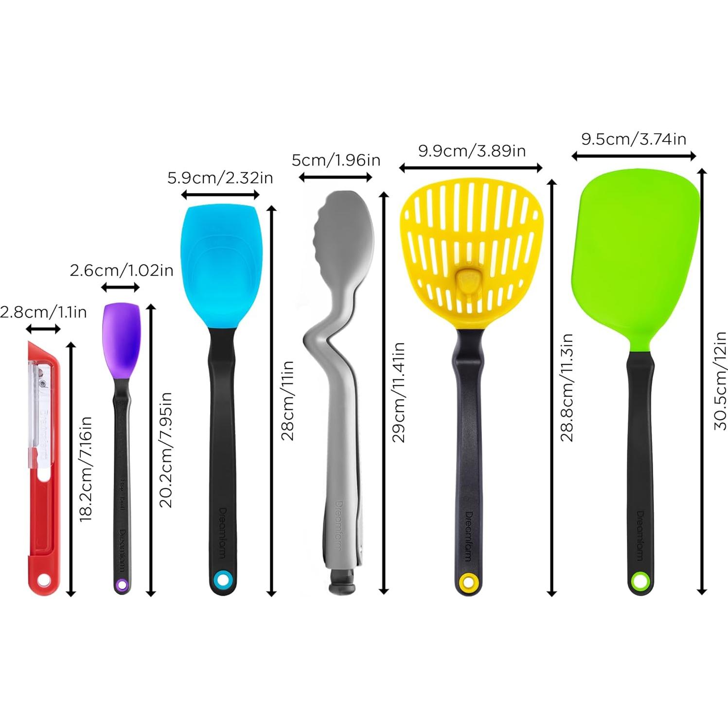 Juego de Utensilios de Cocina Dreamfarm - 6 Piezas Silicona y Nylon