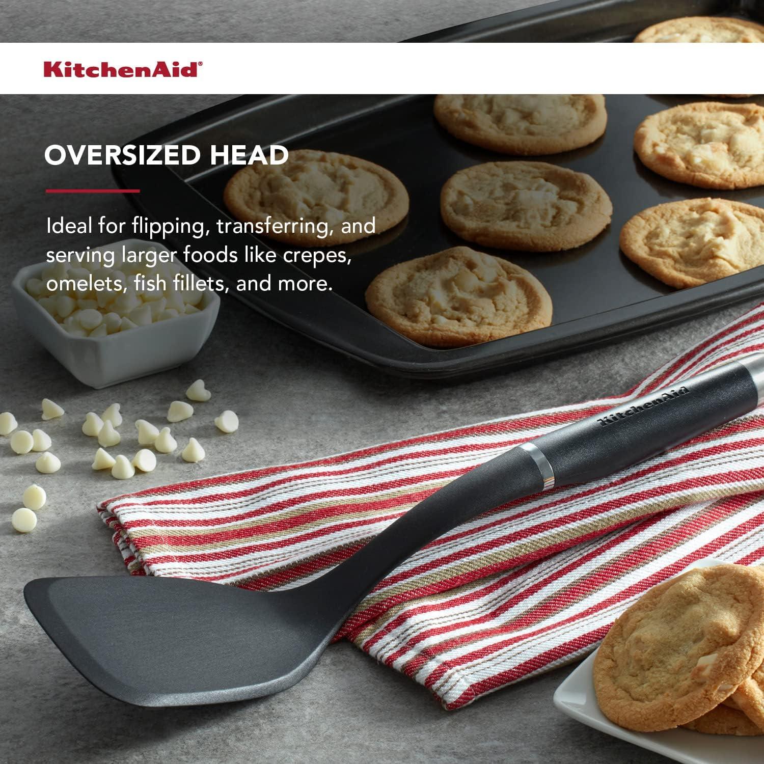 Espátula Sólida Grande KitchenAid KO001OHOBA Nylon Negro Mate