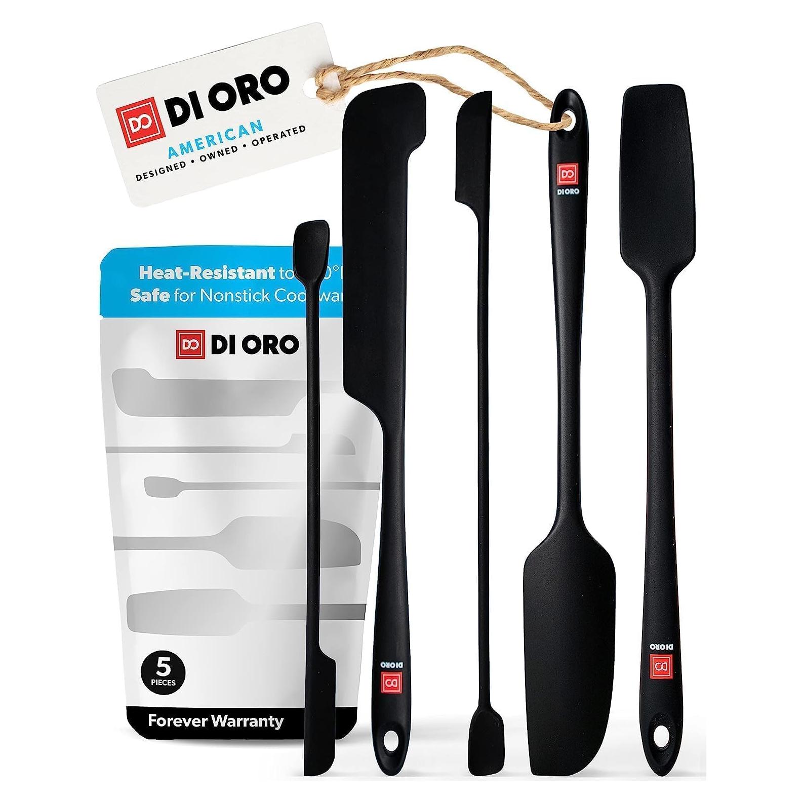 Set de 5 Espátulas de Silicona DI ORO Resistentes al Calor