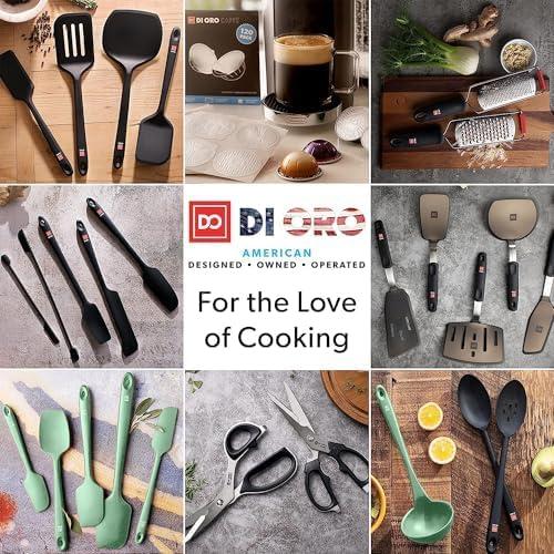 Espátula de Silicona DI ORO Sin Costuras 28.4 cm Negra