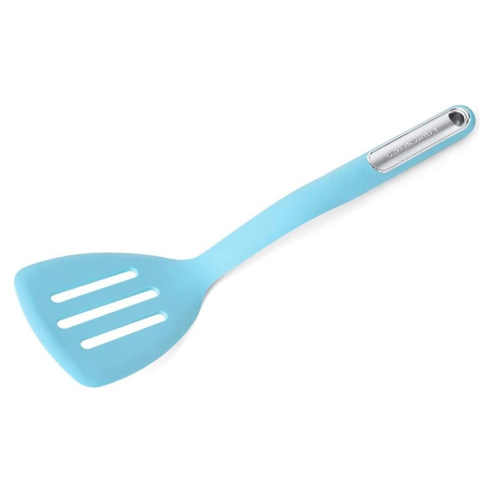 Espátula Ranurada de Silicona KitchenAid Aqua 34.3 cm