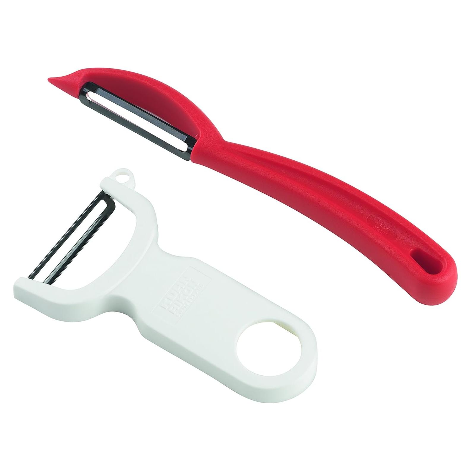 Juego de Peladores Suizos Esenciales Kuhn Rikon - Acero Ergonómico