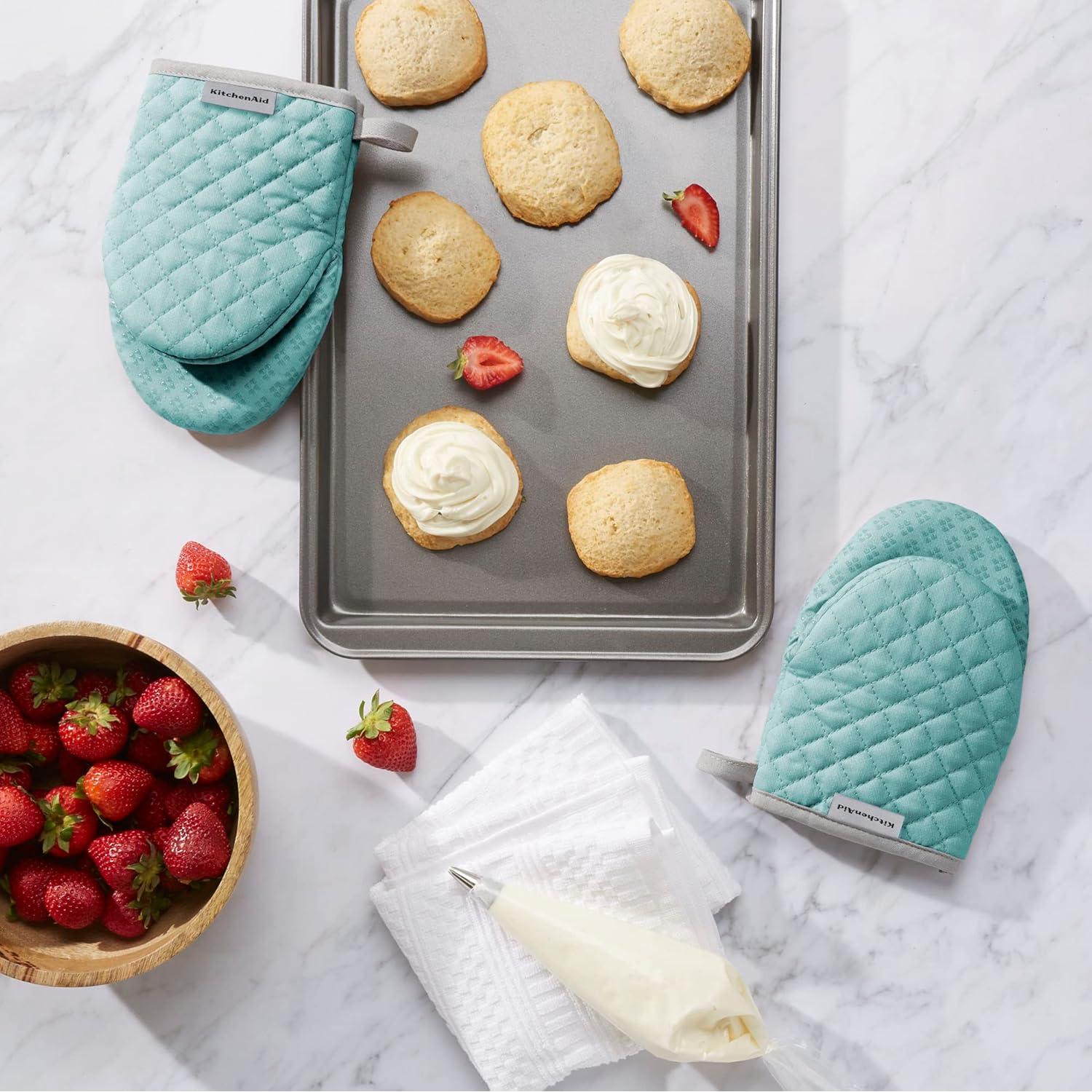 Guantes de horno mini KitchenAid Asteroid 2 unidades Aqua