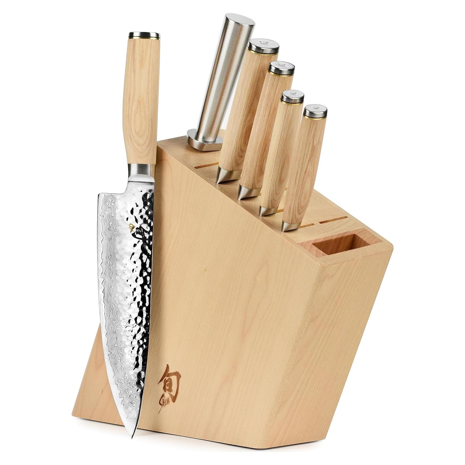 Conjunto de cuchillos Shun Premier Blonde 7 piezas con bloque