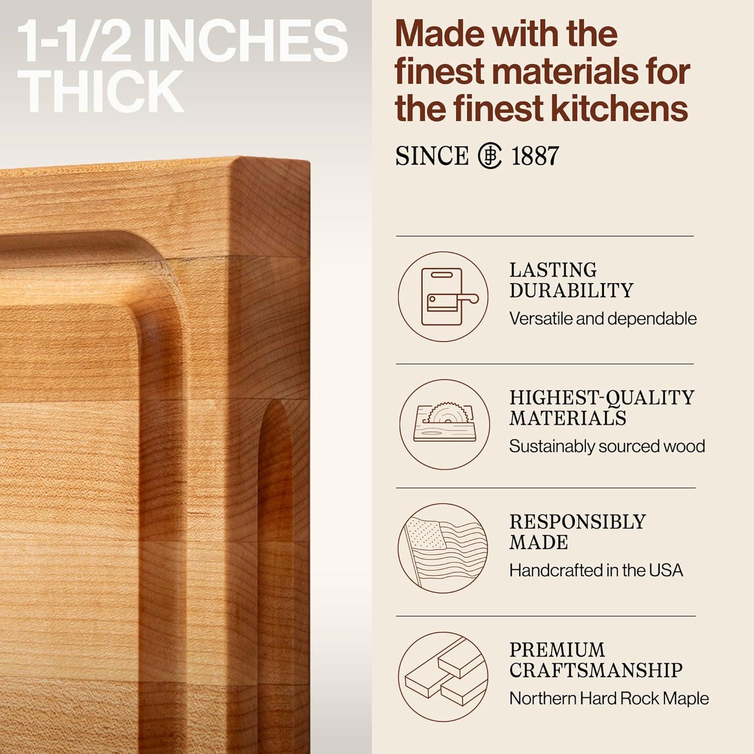 Tabla de Cortar de Madera de Arce John Boos 45.72x30.48 cm Reversible