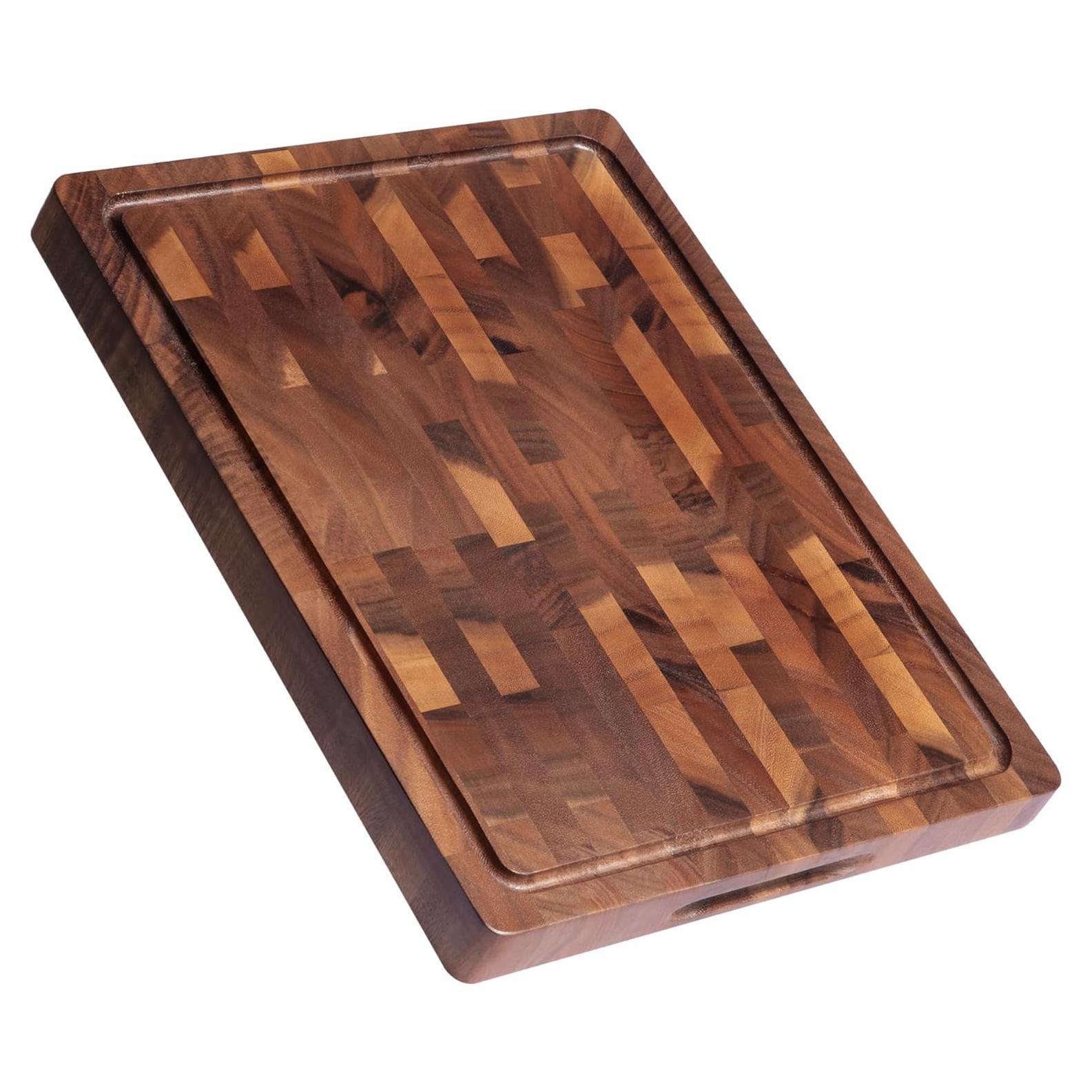 Tabla de Cortar de Madera de Nogal THETCHRY 43x33 cm Doble Cara