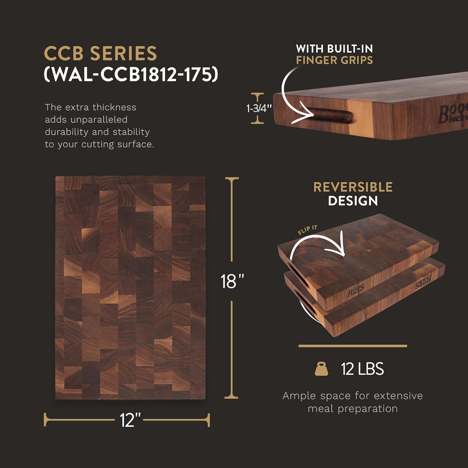 Tabla de Cortar de Madera John Boos CCB 45.72x30.48 cm Reversible