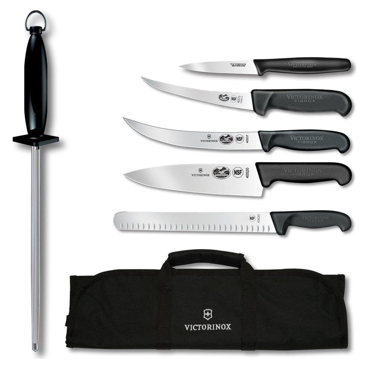 Juego de BBQ 7 Piezas Victorinox Fibrox Pro con Funda