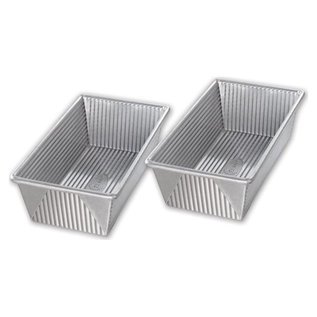 Juego de 2 Moldes para Pan USA Pan 1 Libra Acero Aluminizado