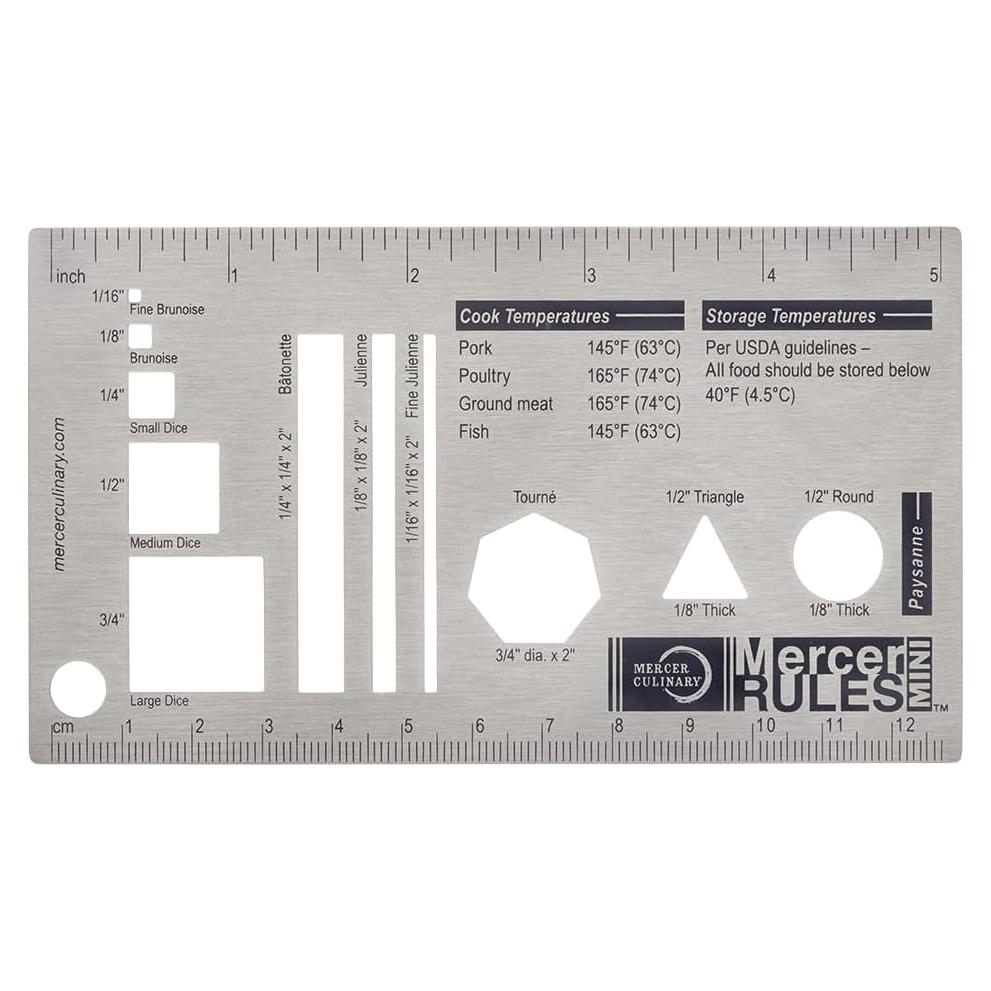 Regla Culinaria Mini Mercer - Acero Inoxidable 15.24 cm