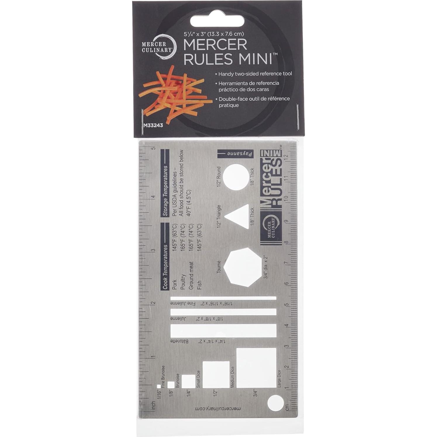 Regla Culinaria Mini Mercer - Acero Inoxidable 15.24 cm