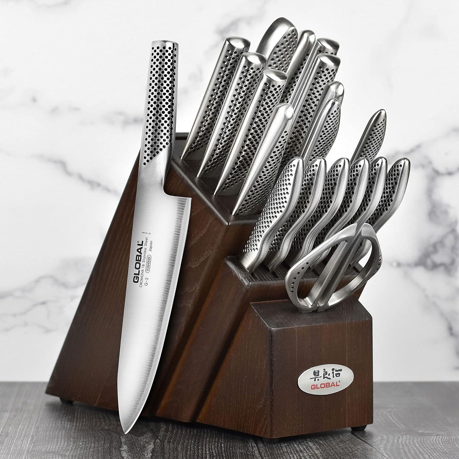 Conjunto de Cuchillos Global 20 Piezas Acero Inoxidable Japonés