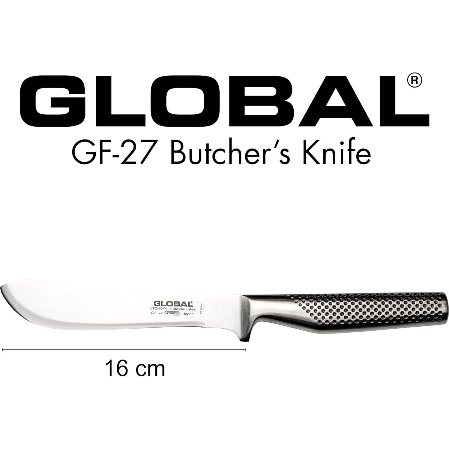 Cuchillo de Carnicero Global GF-27 - Acero Inoxidable 17.78 cm