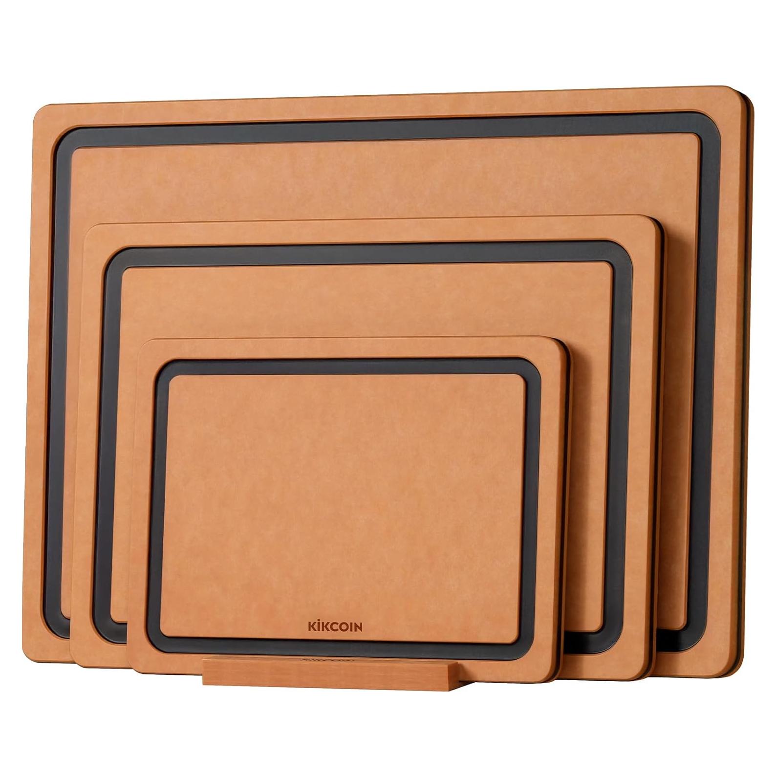 Juego de 3 Tablas de Cortar Kikcoin con Soporte Antideslizante