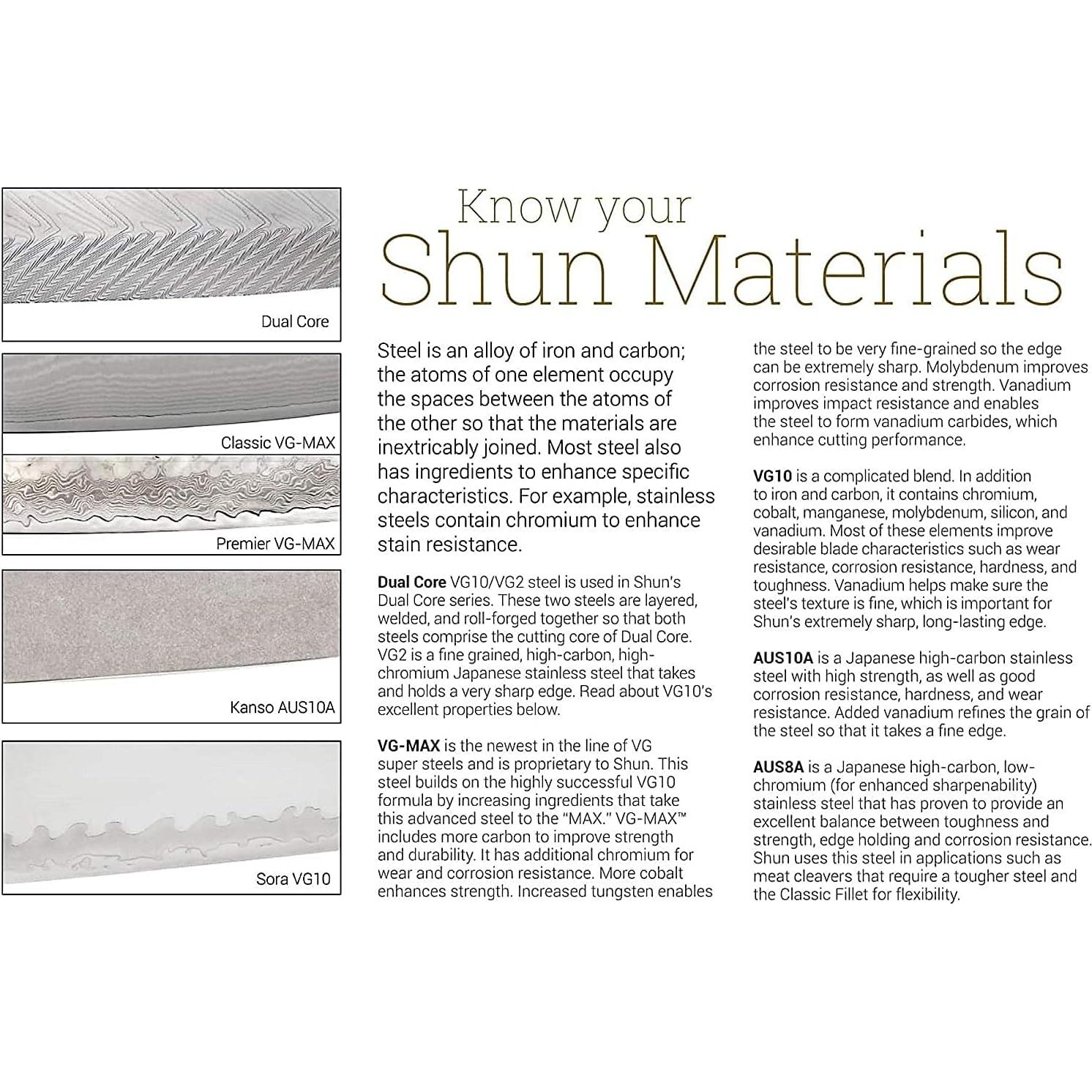 Set de Bloque de Cuchillos Shun Sora 6 Piezas Acero VG10