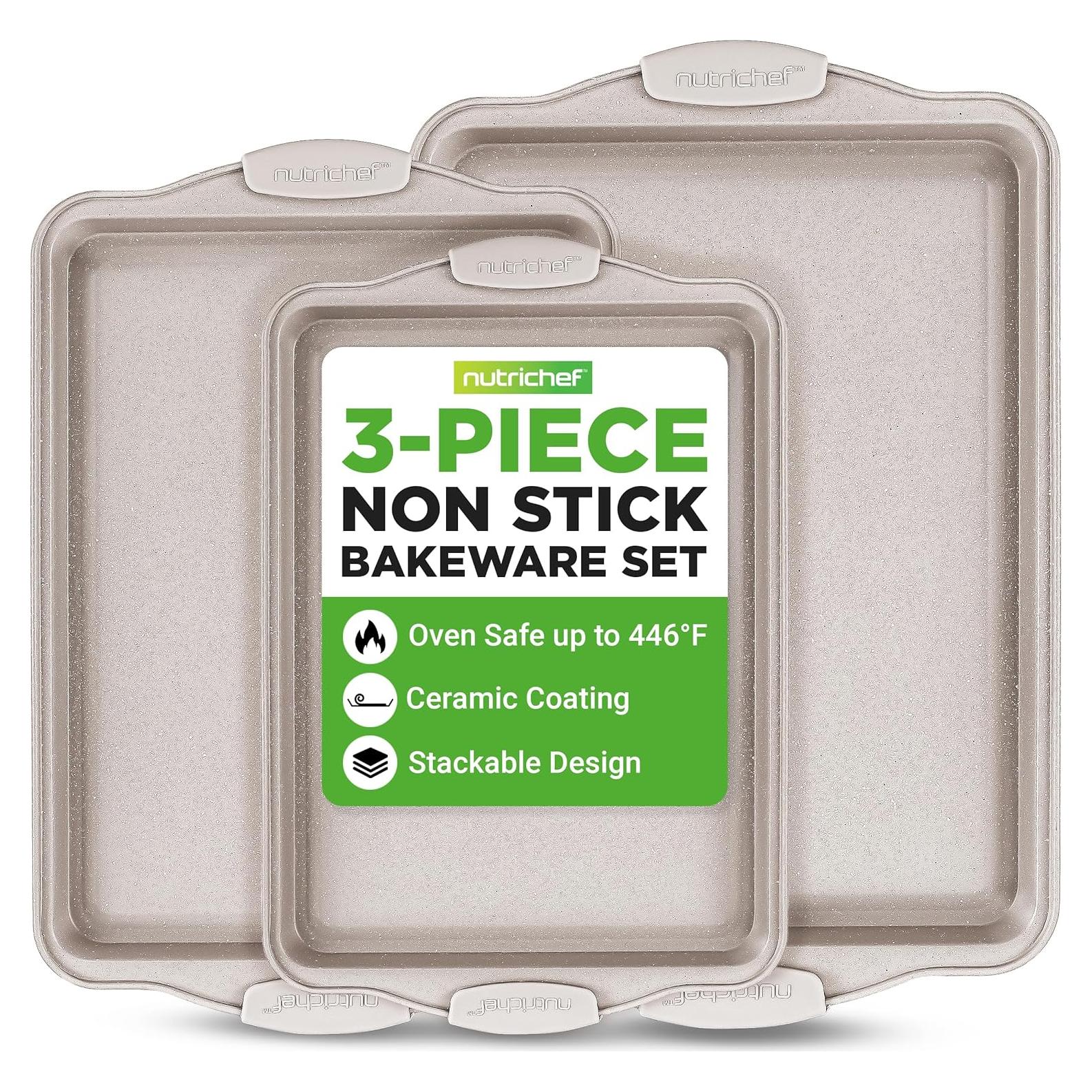 Set de 3 Bandejas para Galletas Antiadherentes NutriChef