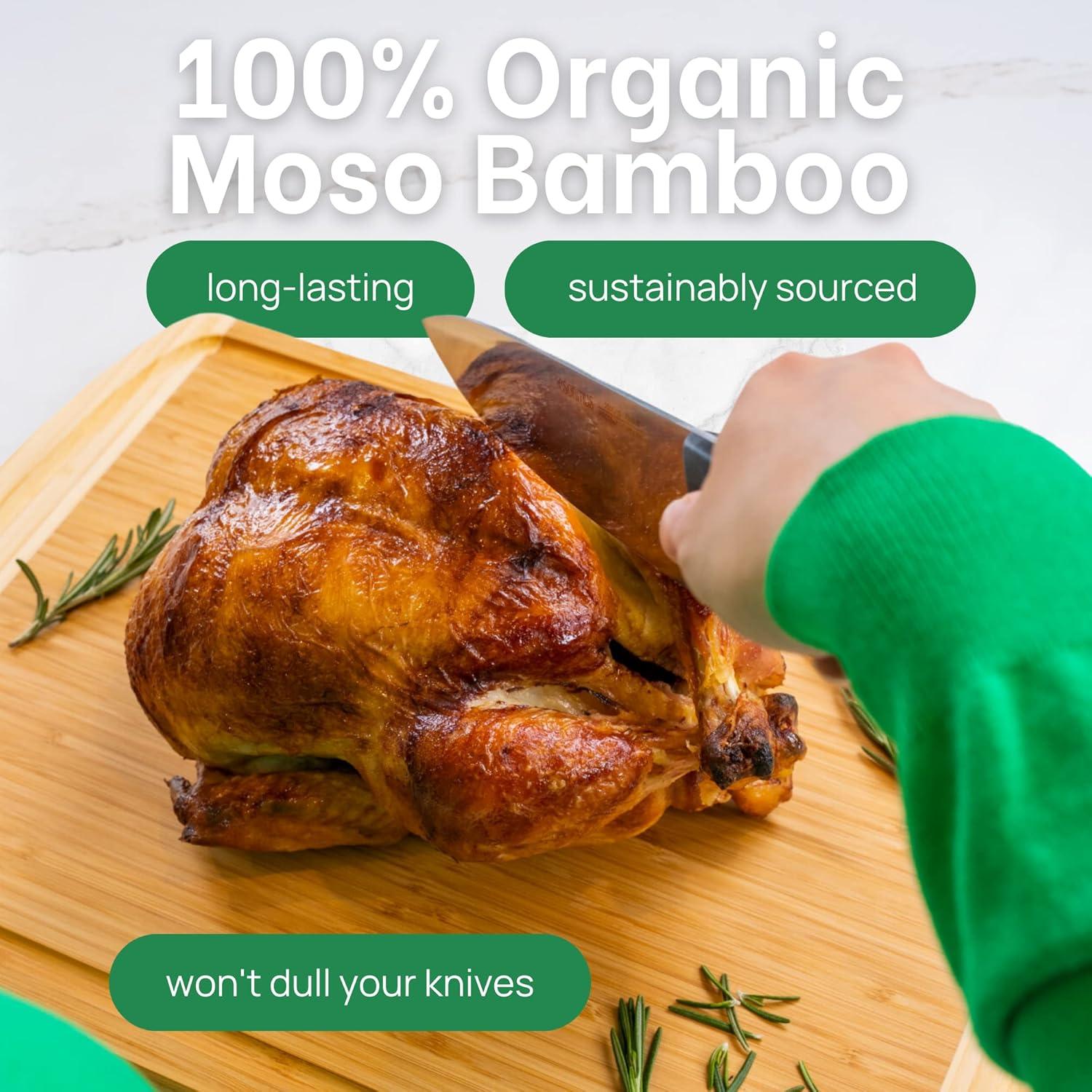 Tabla de Cortar de Bambú Orgánico Greener Chef XL 45.7x31.8cm