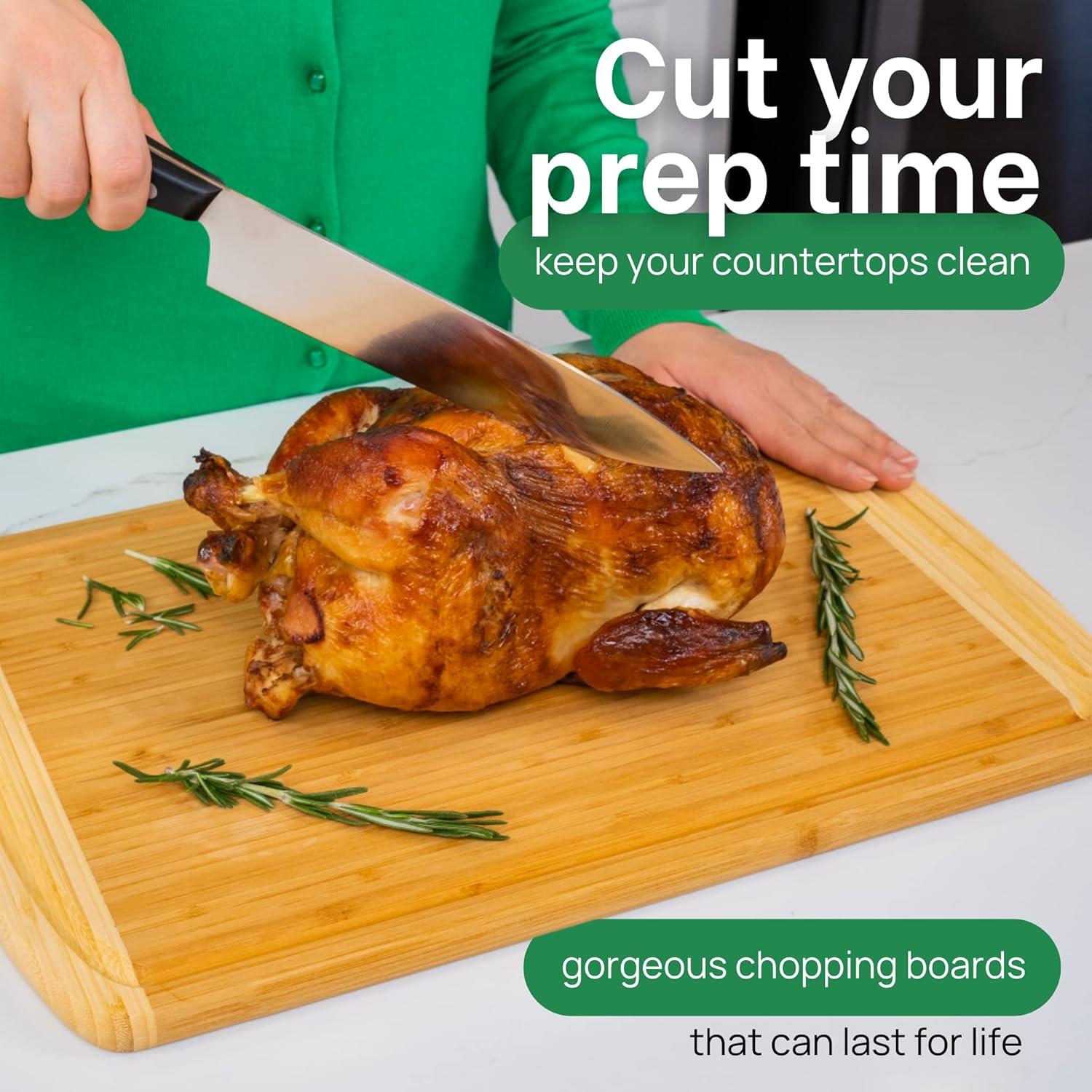 Tabla de Cortar de Bambú Orgánico Greener Chef XL 45.7x31.8cm