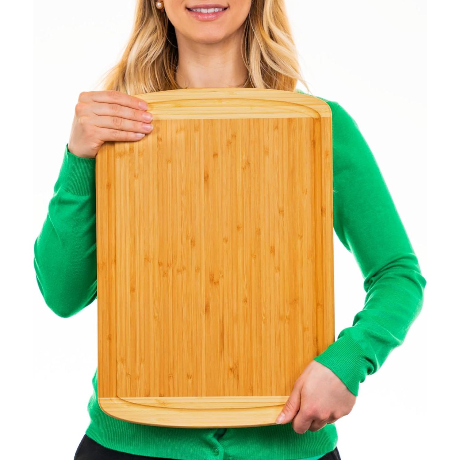 Tabla de Cortar de Bambú Orgánico Greener Chef XL 45.7x31.8cm